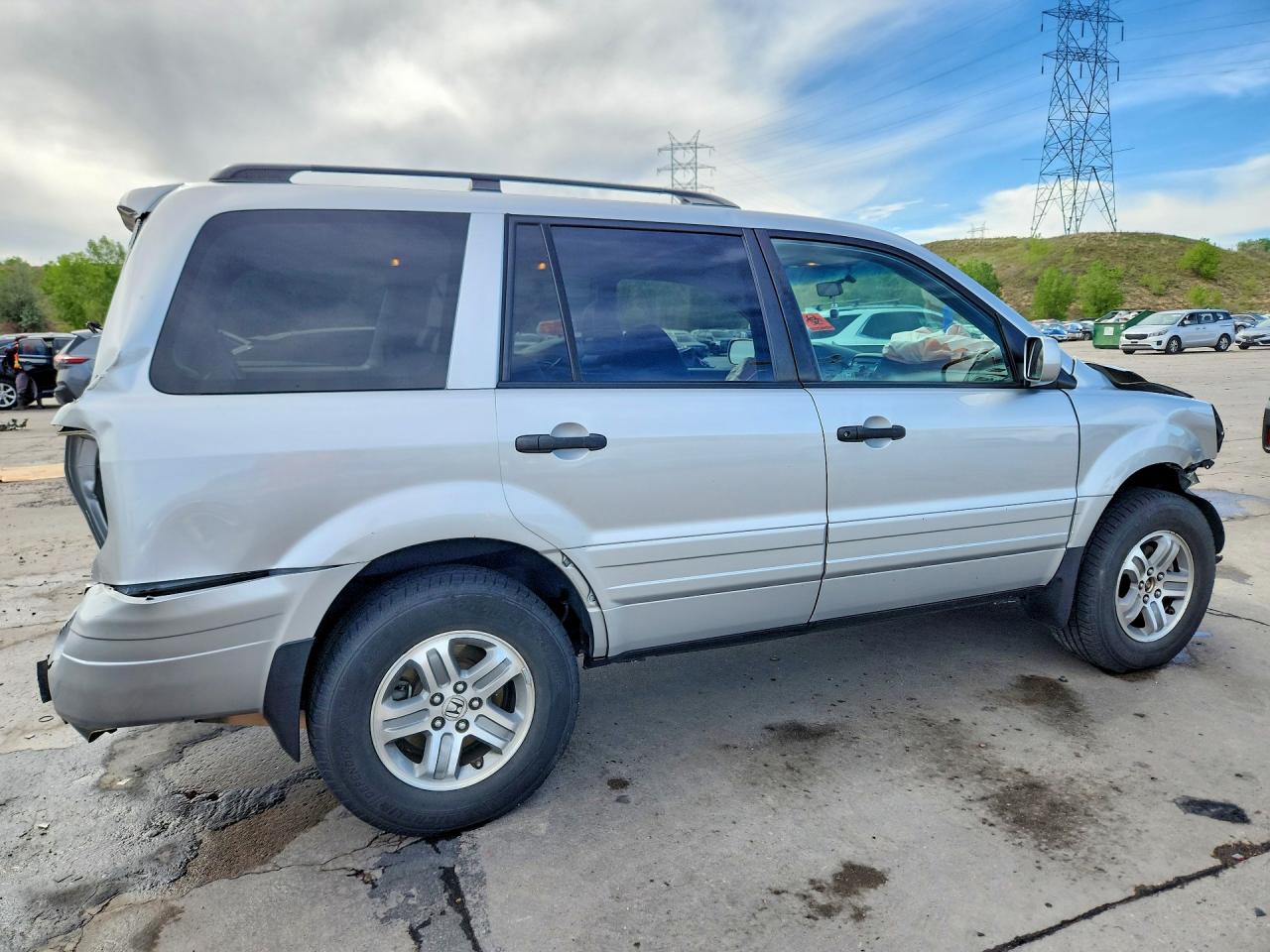 2005 Honda Pilot Exl Silver vin: 2HKYF185X5H515850