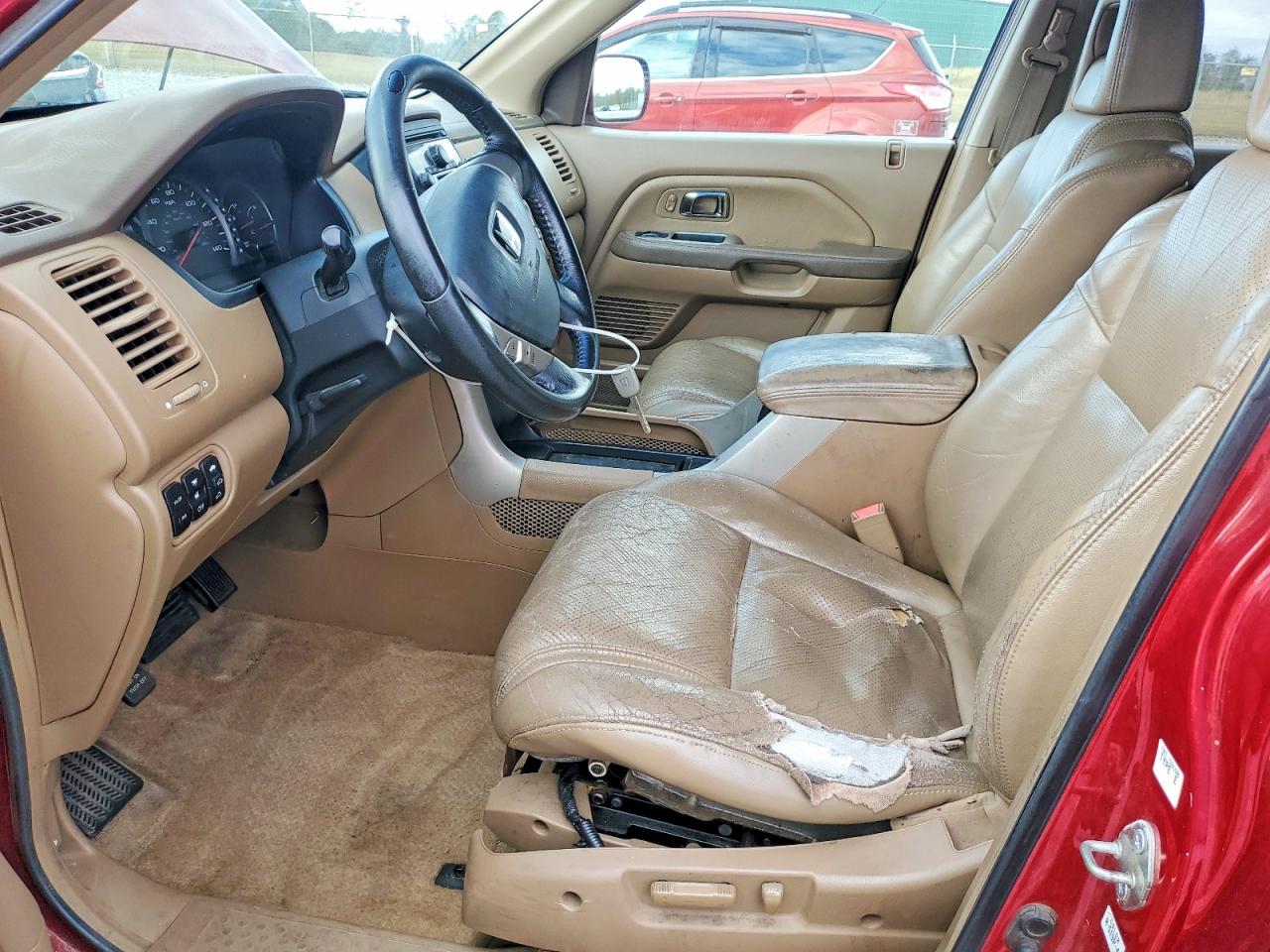2005 Honda Pilot Exl Maroon vin: 2HKYF185X5H518666