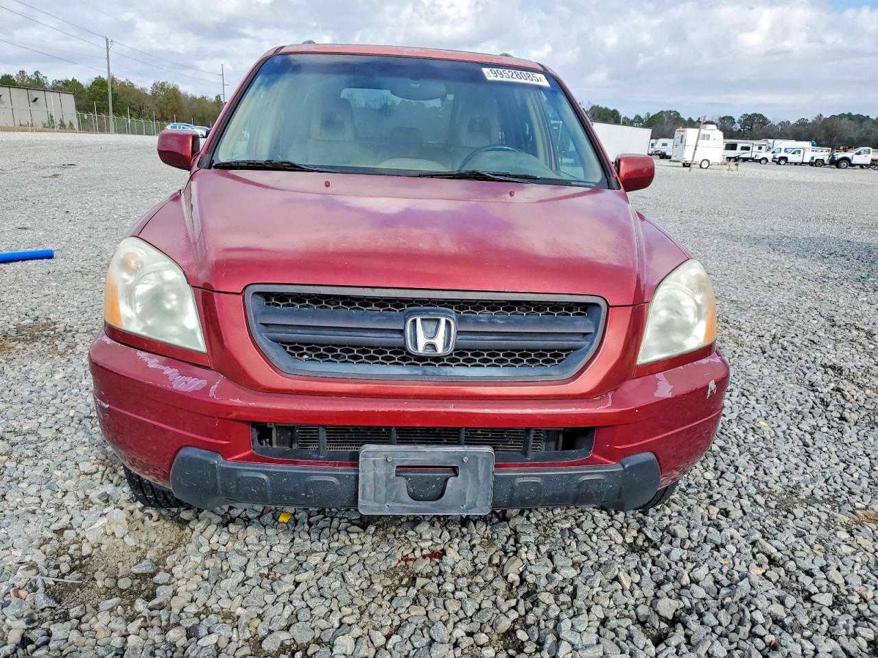 2005 Honda Pilot Exl Maroon vin: 2HKYF185X5H518666