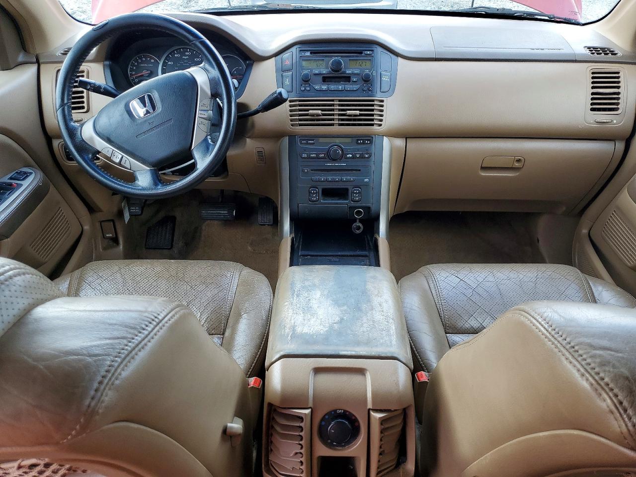 2005 Honda Pilot Exl Maroon vin: 2HKYF185X5H518666