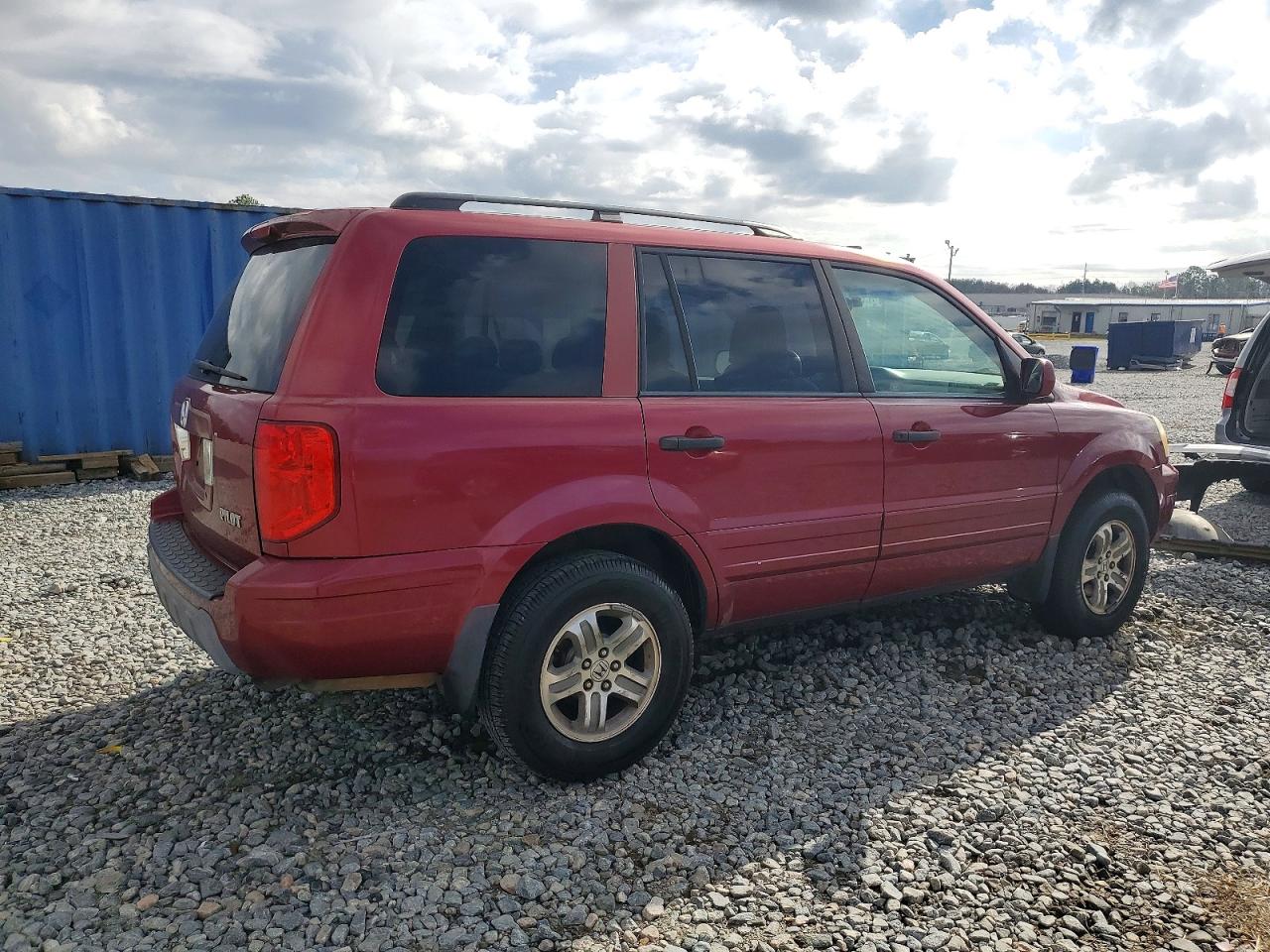 2005 Honda Pilot Exl Maroon vin: 2HKYF185X5H518666