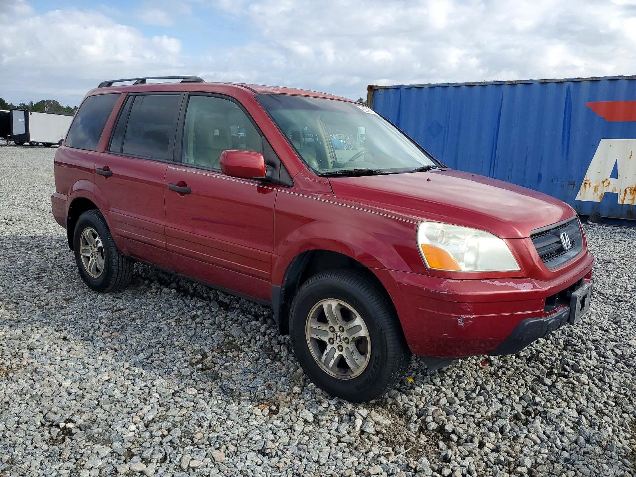 2005 Honda Pilot Exl Maroon vin: 2HKYF185X5H518666