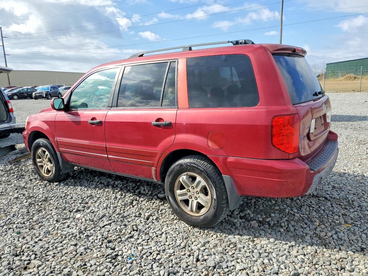 2005 Honda Pilot Exl Maroon vin: 2HKYF185X5H518666