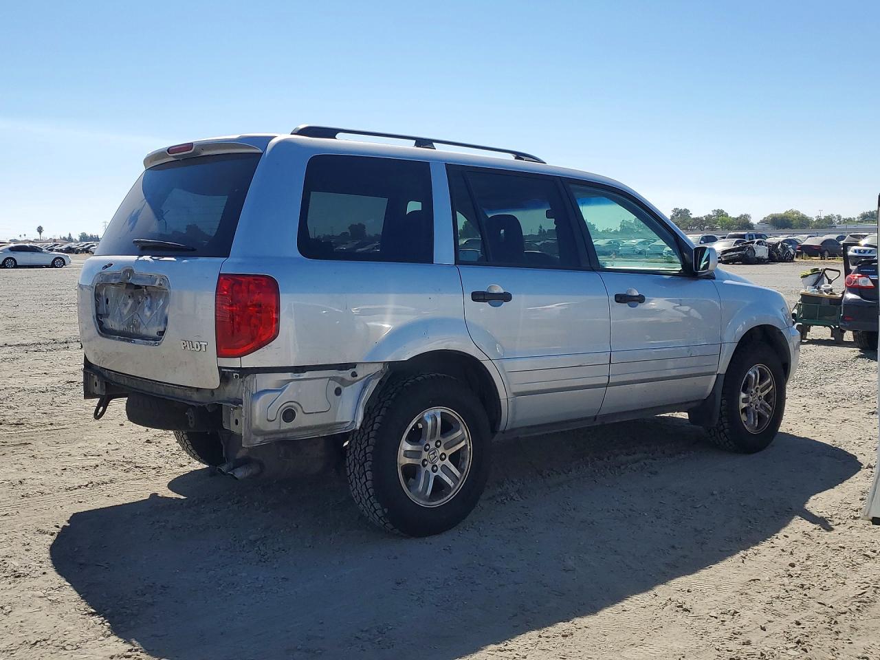2005 Honda Pilot Exl Silver vin: 2HKYF185X5H551618