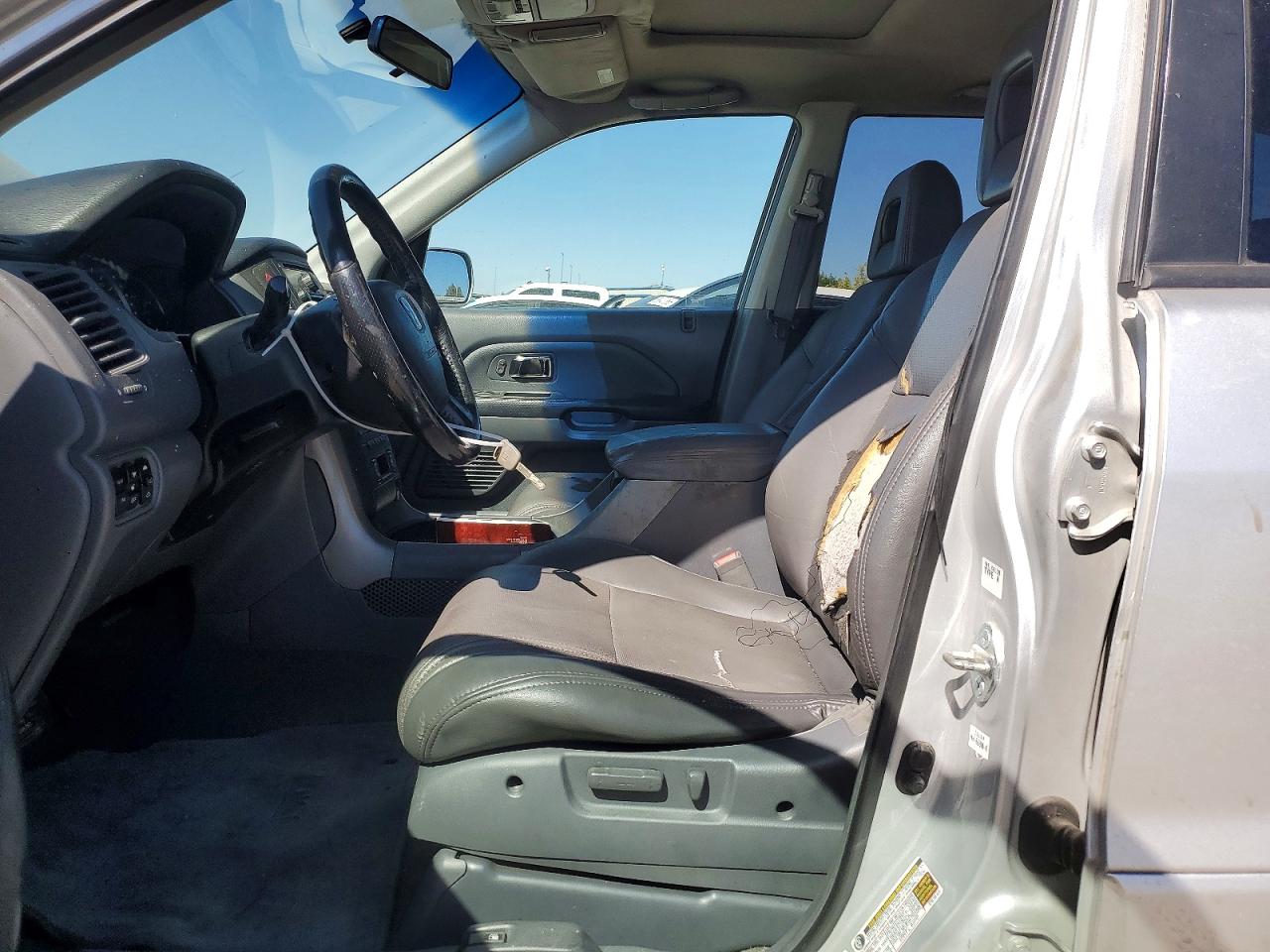 2005 Honda Pilot Exl Silver vin: 2HKYF185X5H551618