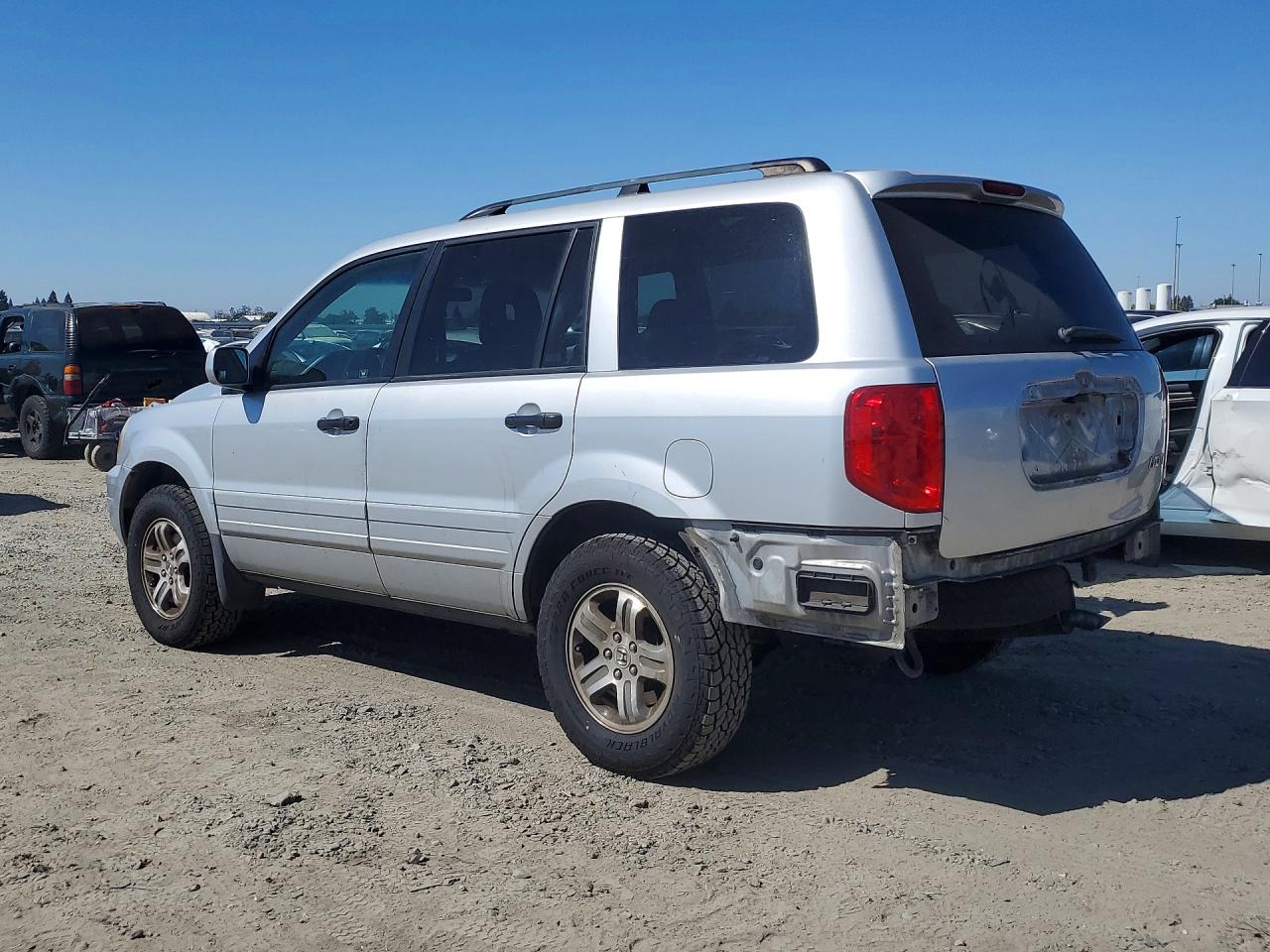 2005 Honda Pilot Exl Silver vin: 2HKYF185X5H551618