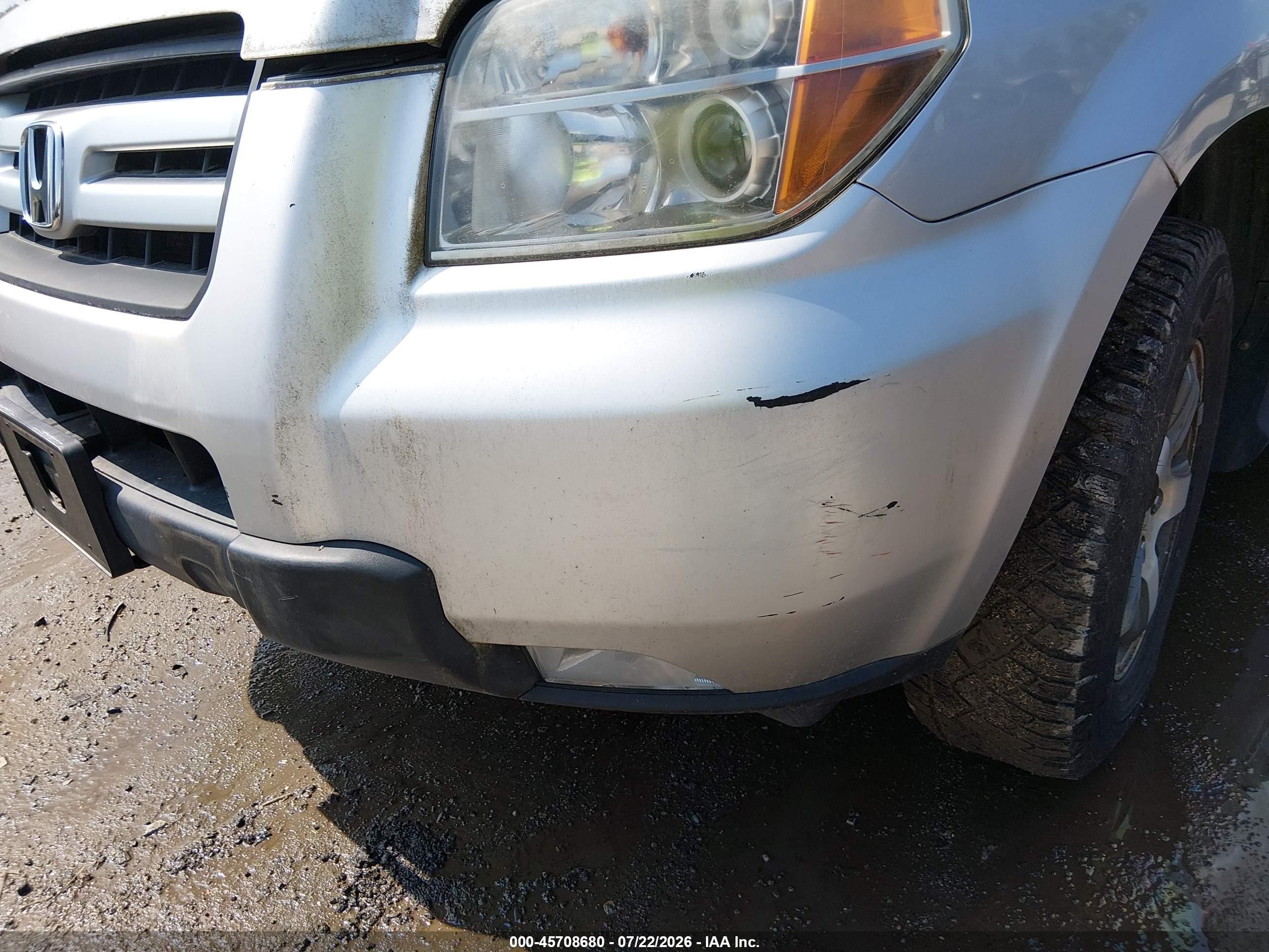 2006 Honda Pilot Ex-l Silver vin: 2HKYF185X6H541222