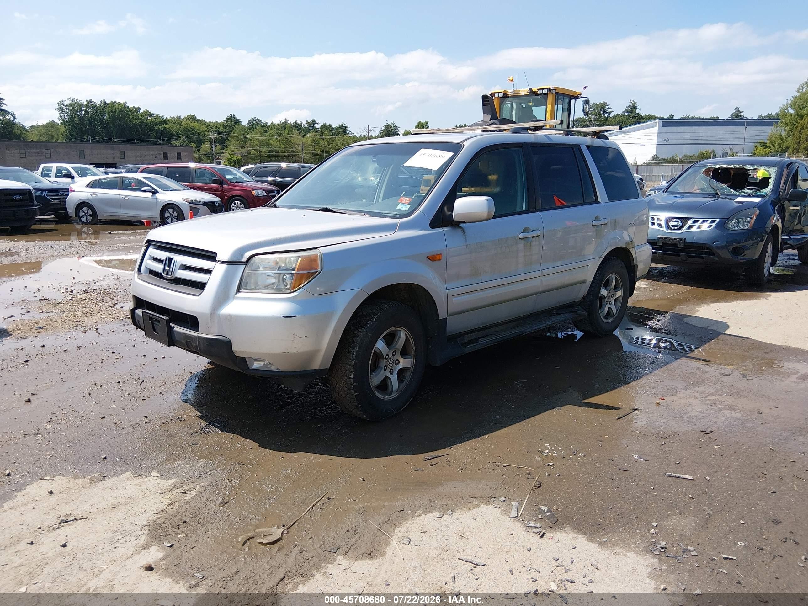 2006 Honda Pilot Ex-l Silver vin: 2HKYF185X6H541222
