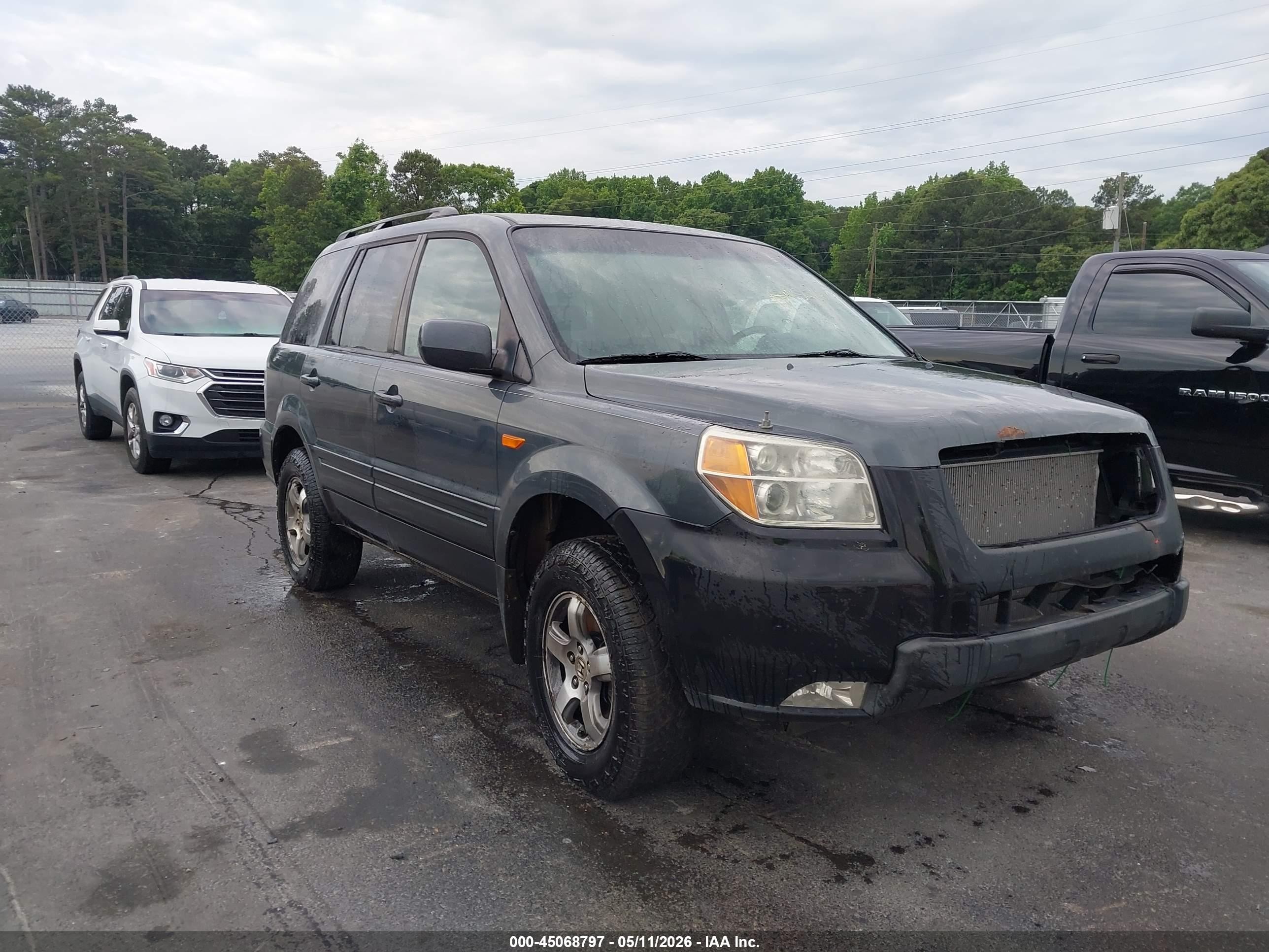 2006 Honda Pilot Ex-l Gray vin: 2HKYF185X6H556111