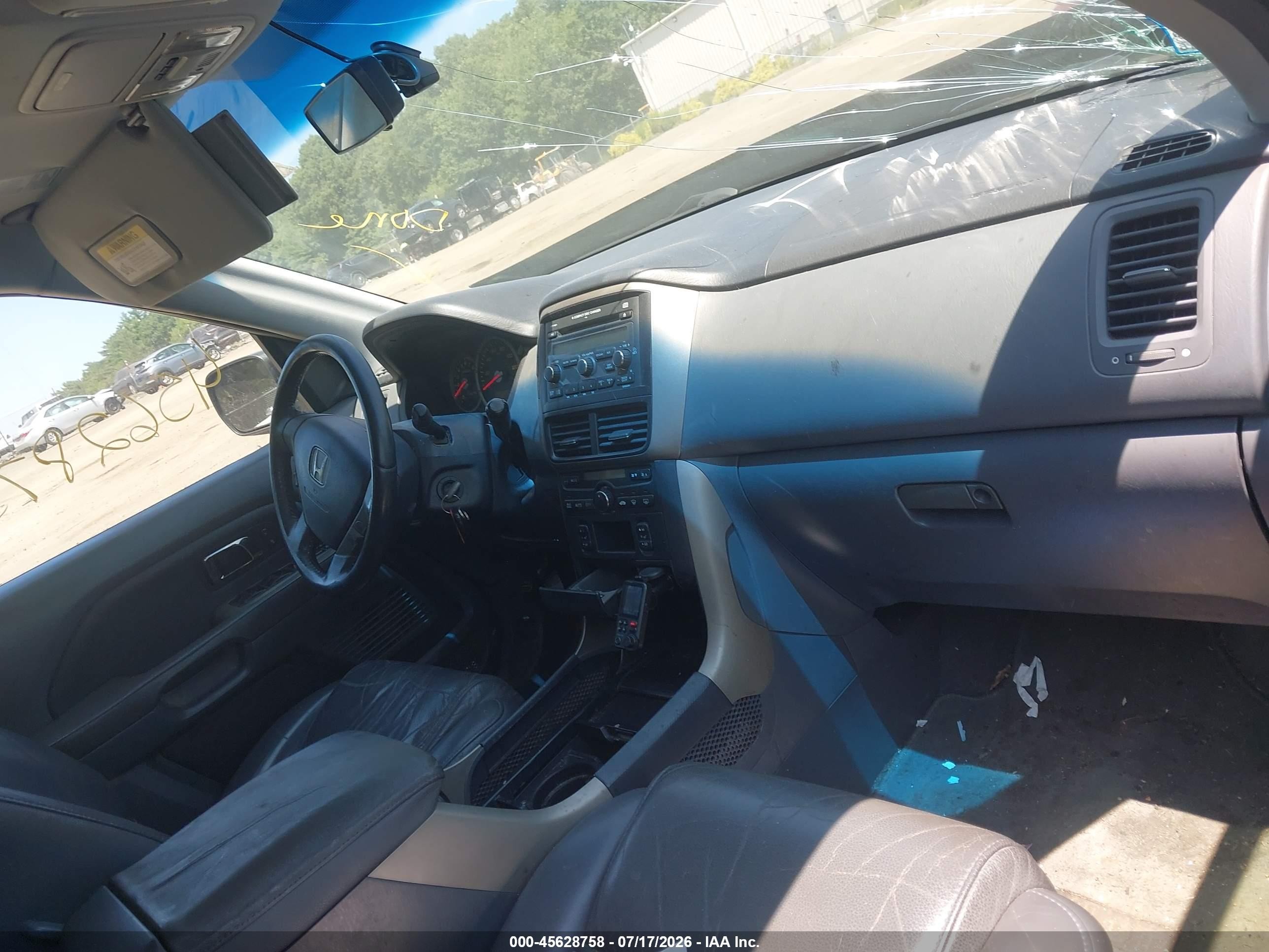2006 Honda Pilot Ex-l Серый vin: 2HKYF185X6H558263