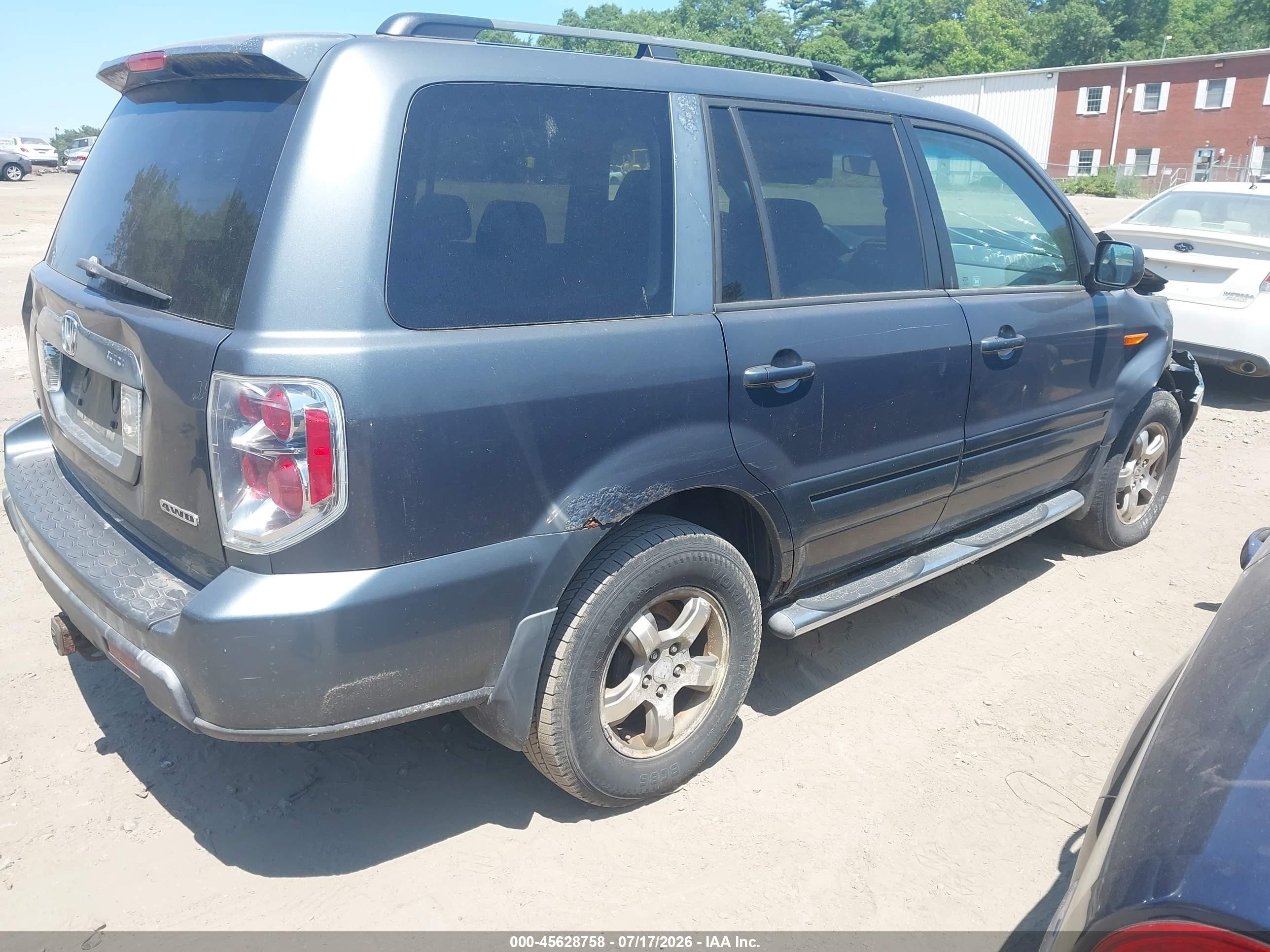 2006 Honda Pilot Ex-l Серый vin: 2HKYF185X6H558263