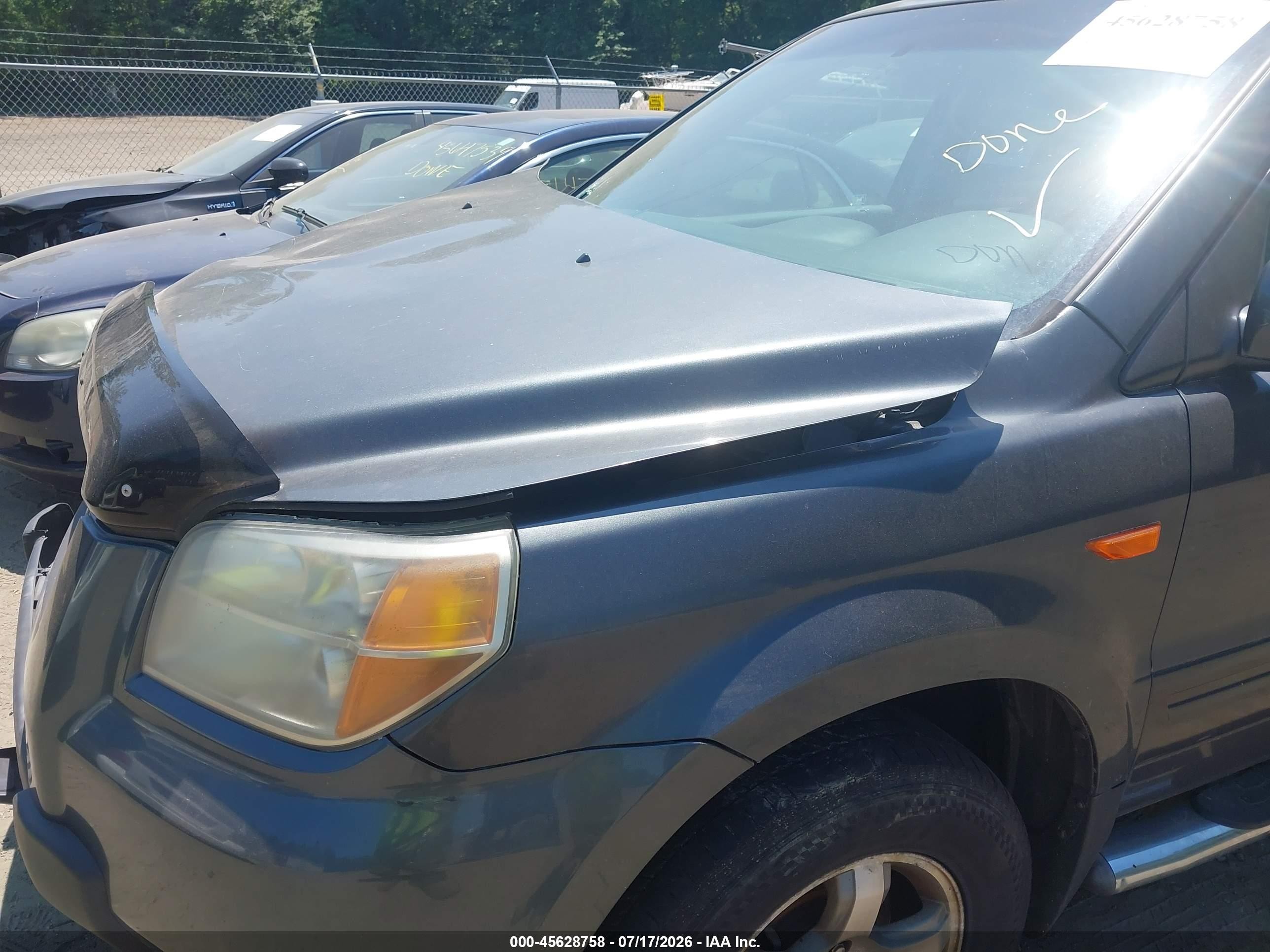 2006 Honda Pilot Ex-l Серый vin: 2HKYF185X6H558263