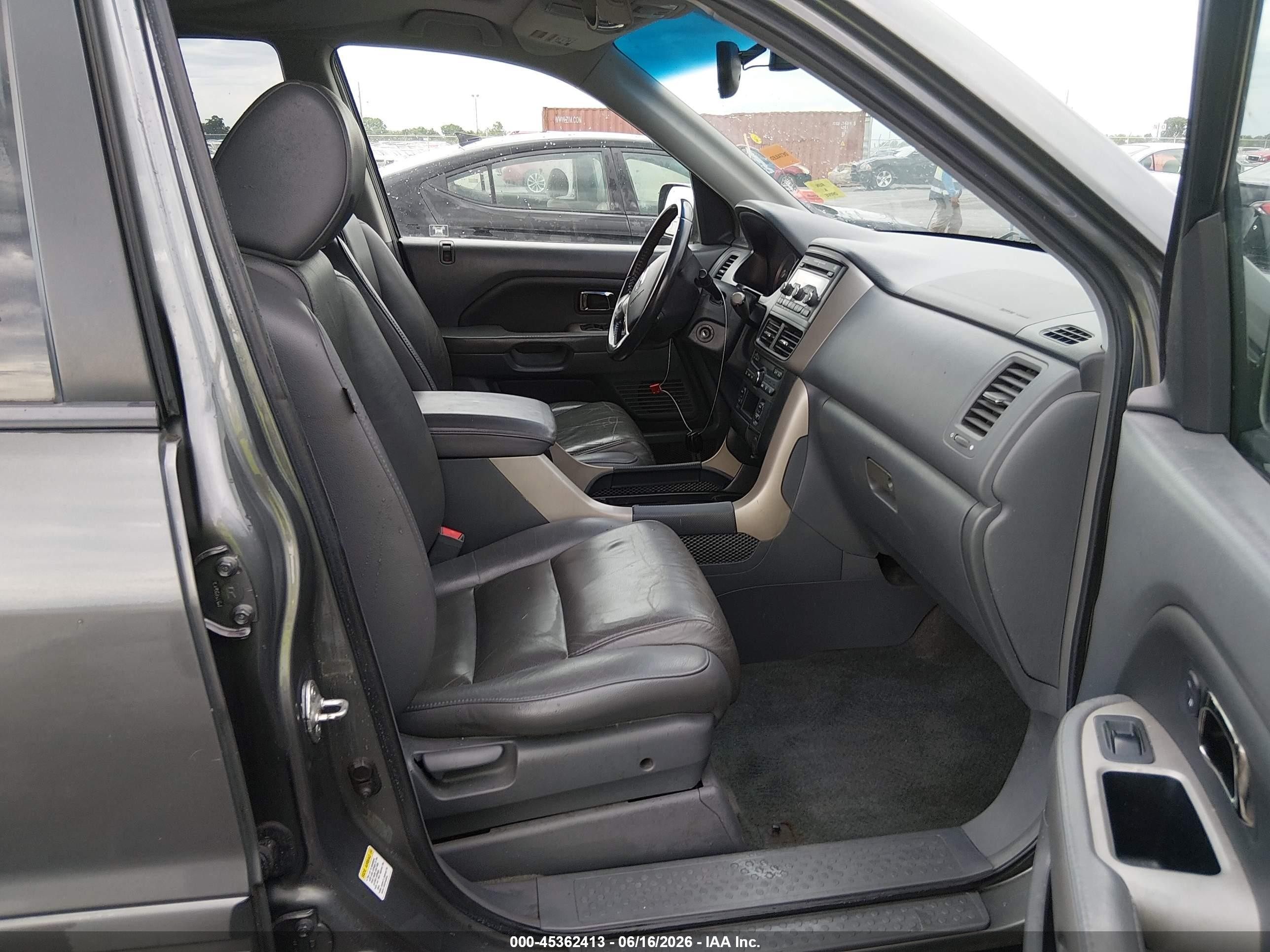 2007 Honda Pilot Ex-l Gray vin: 2HKYF185X7H516029