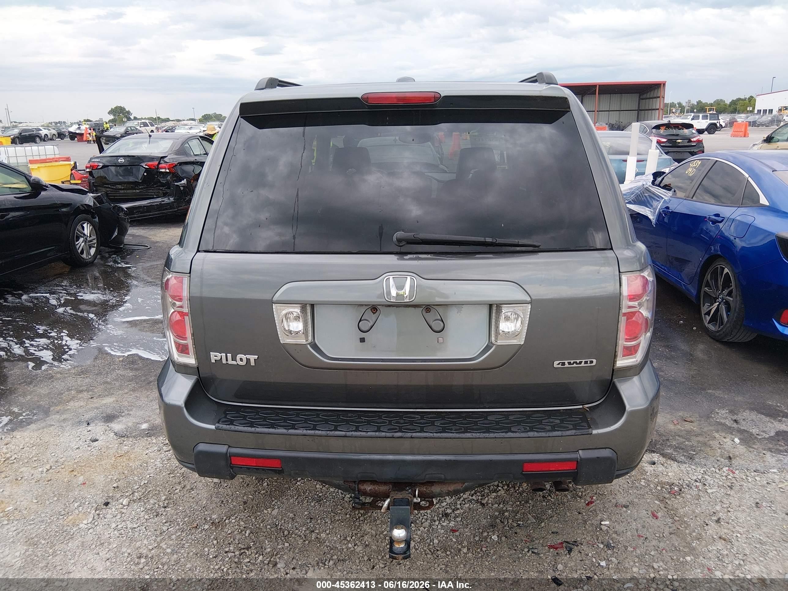 2007 Honda Pilot Ex-l Gray vin: 2HKYF185X7H516029