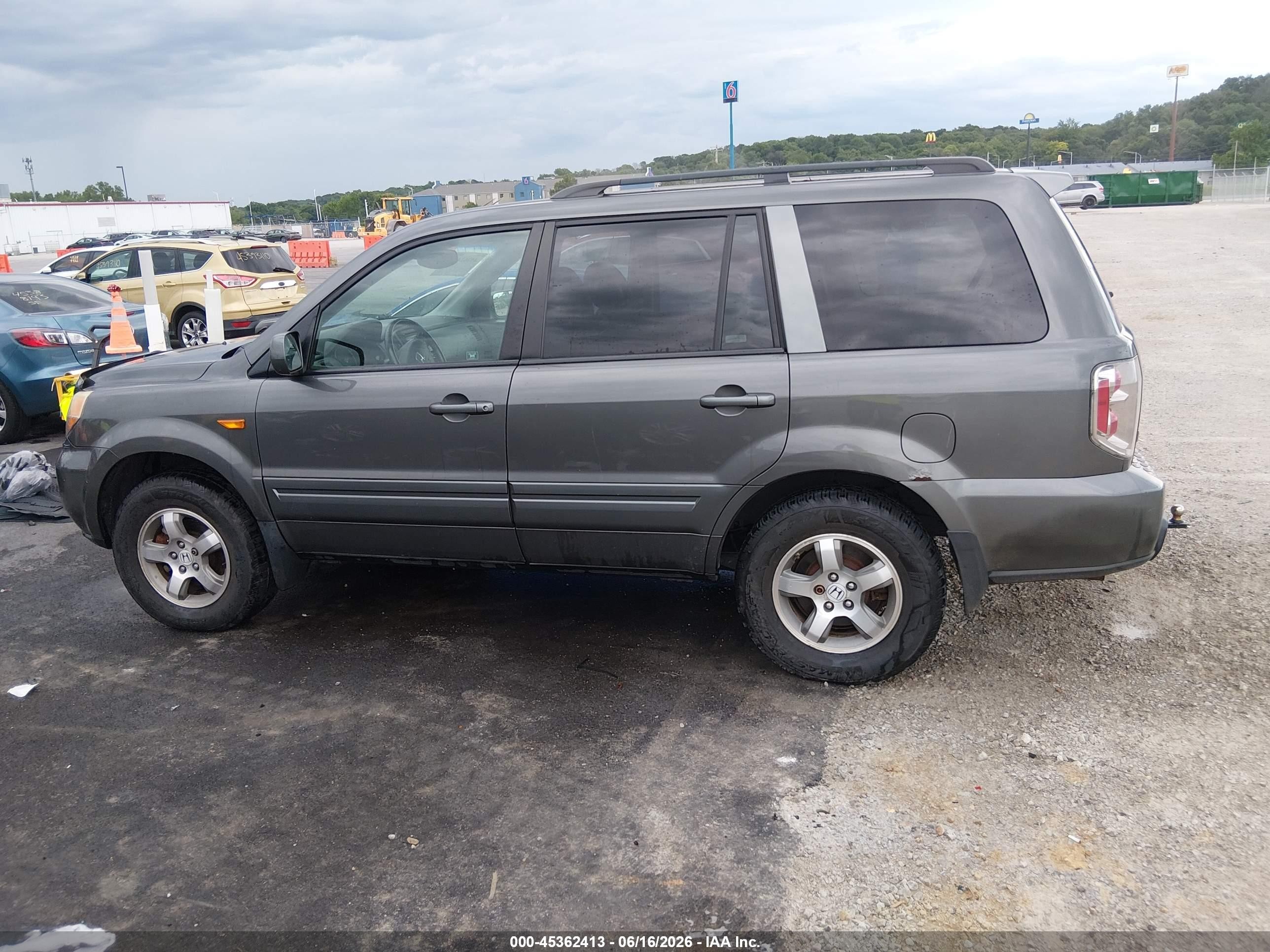 2007 Honda Pilot Ex-l Gray vin: 2HKYF185X7H516029
