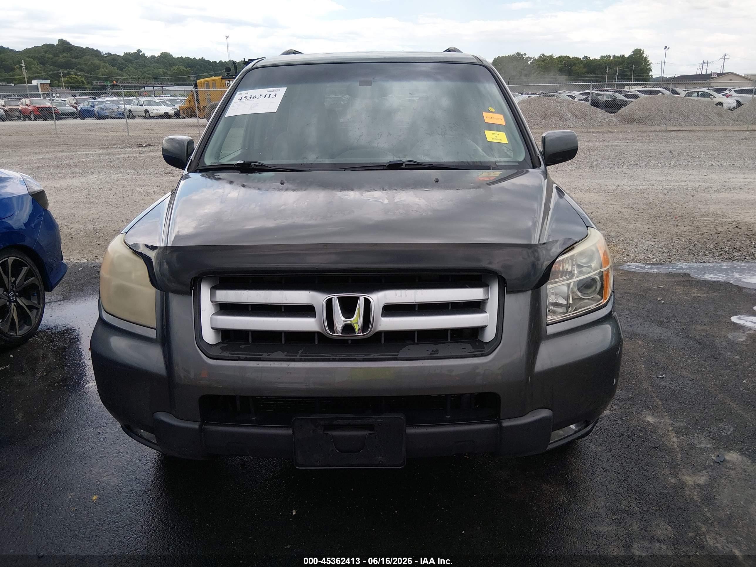 2007 Honda Pilot Ex-l Gray vin: 2HKYF185X7H516029