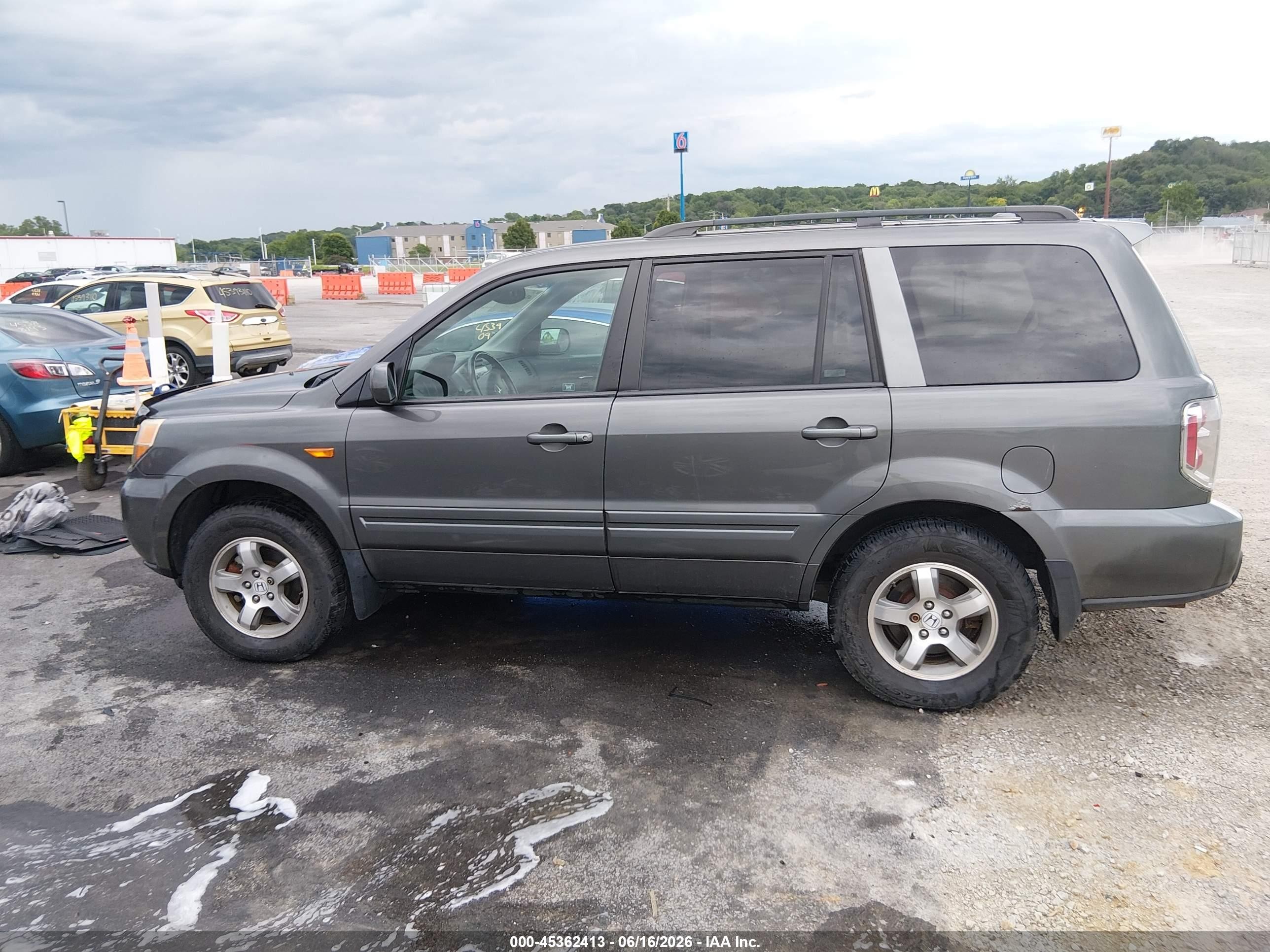 2007 Honda Pilot Ex-l Gray vin: 2HKYF185X7H516029