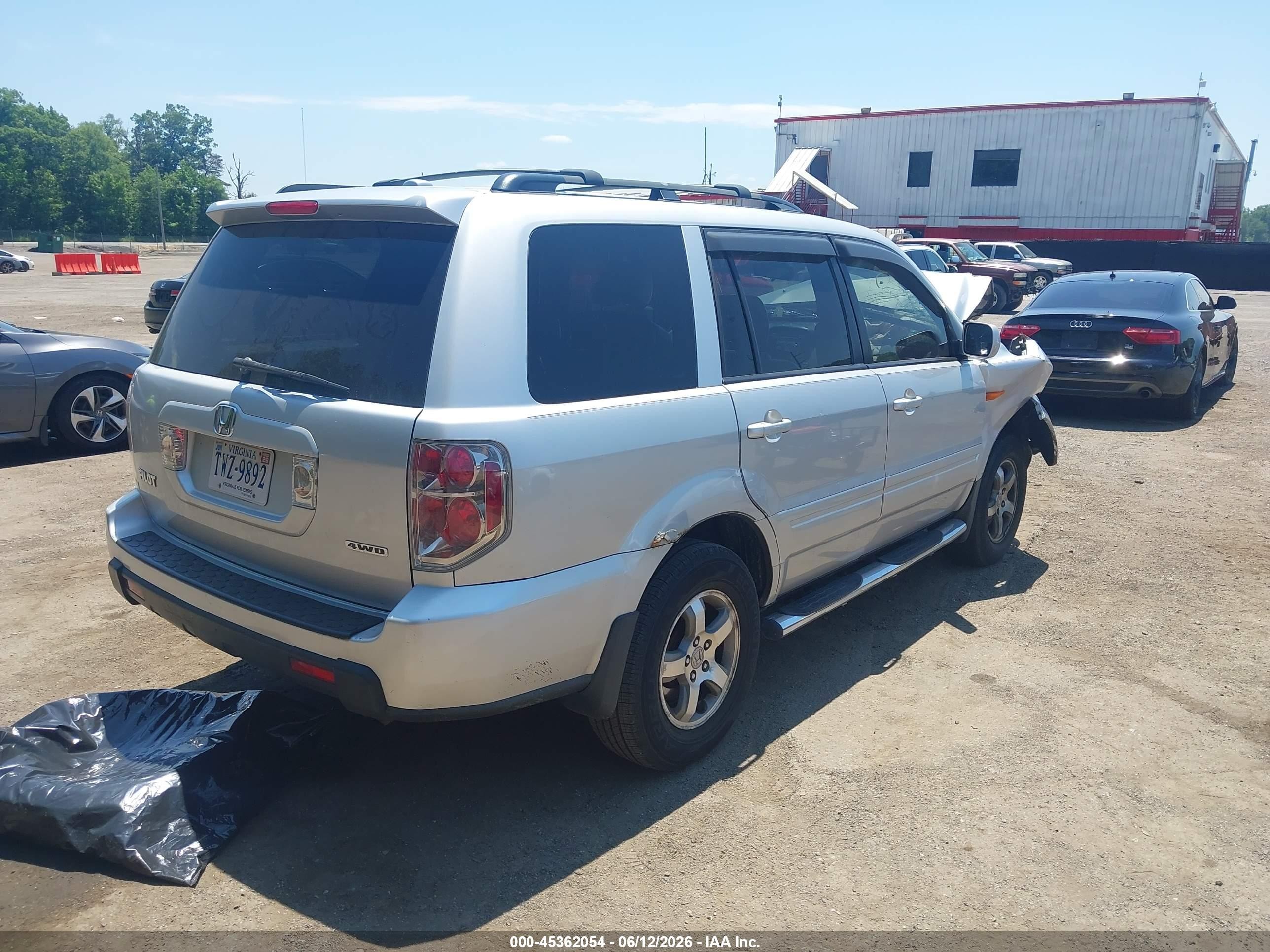 2007 Honda Pilot Ex-l Серебряный vin: 2HKYF185X7H523398