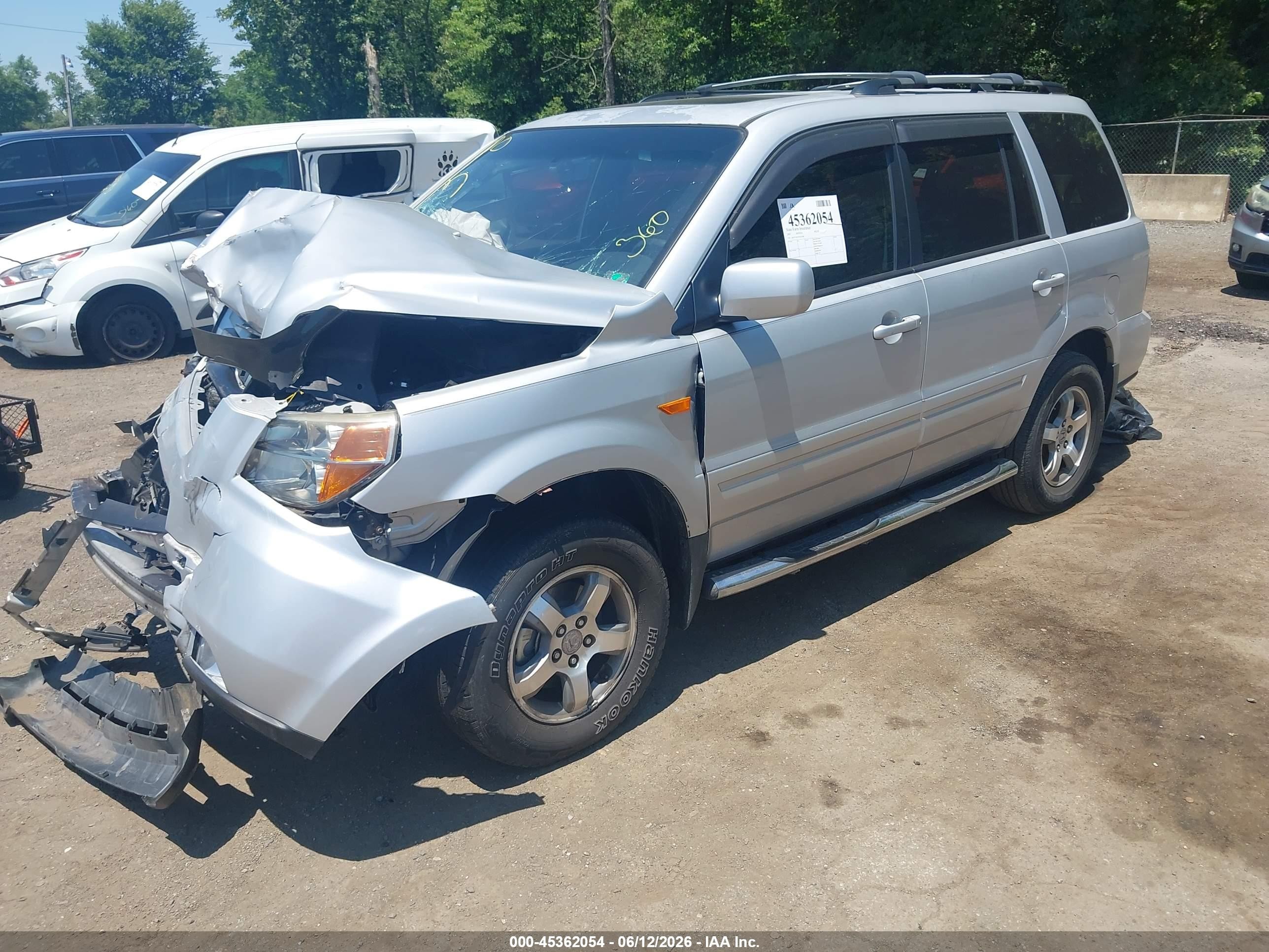 2007 Honda Pilot Ex-l Серебряный vin: 2HKYF185X7H523398