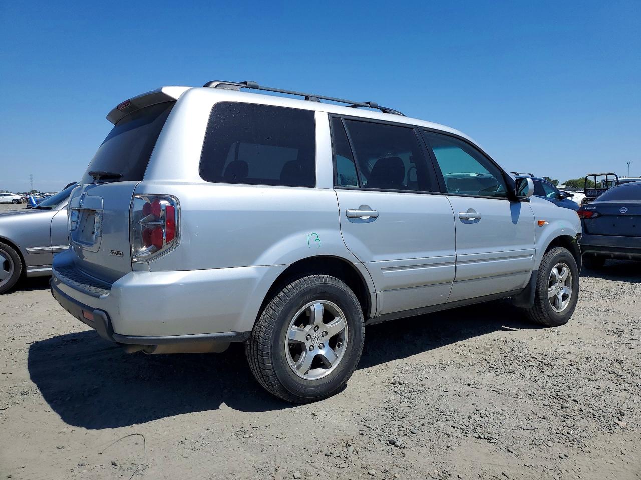 2007 Honda Pilot Exl Silver vin: 2HKYF185X7H530478