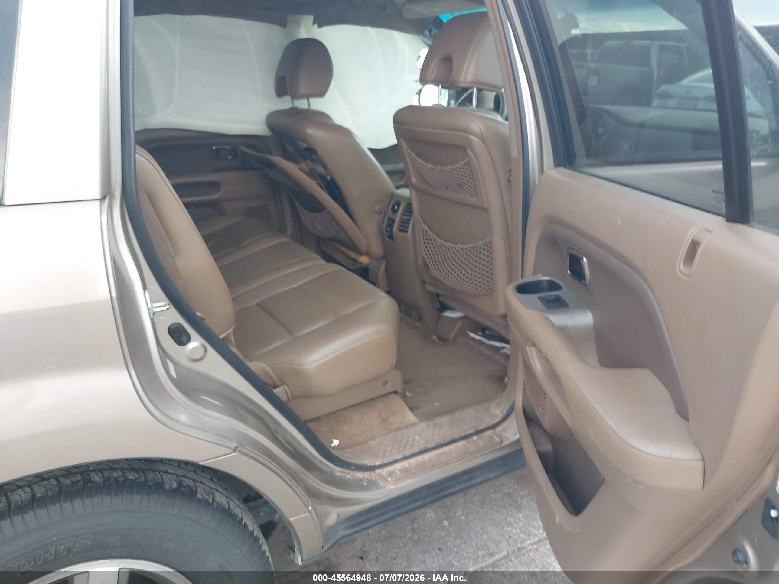 2007 Honda Pilot Ex-l Gold vin: 2HKYF185X7H540153