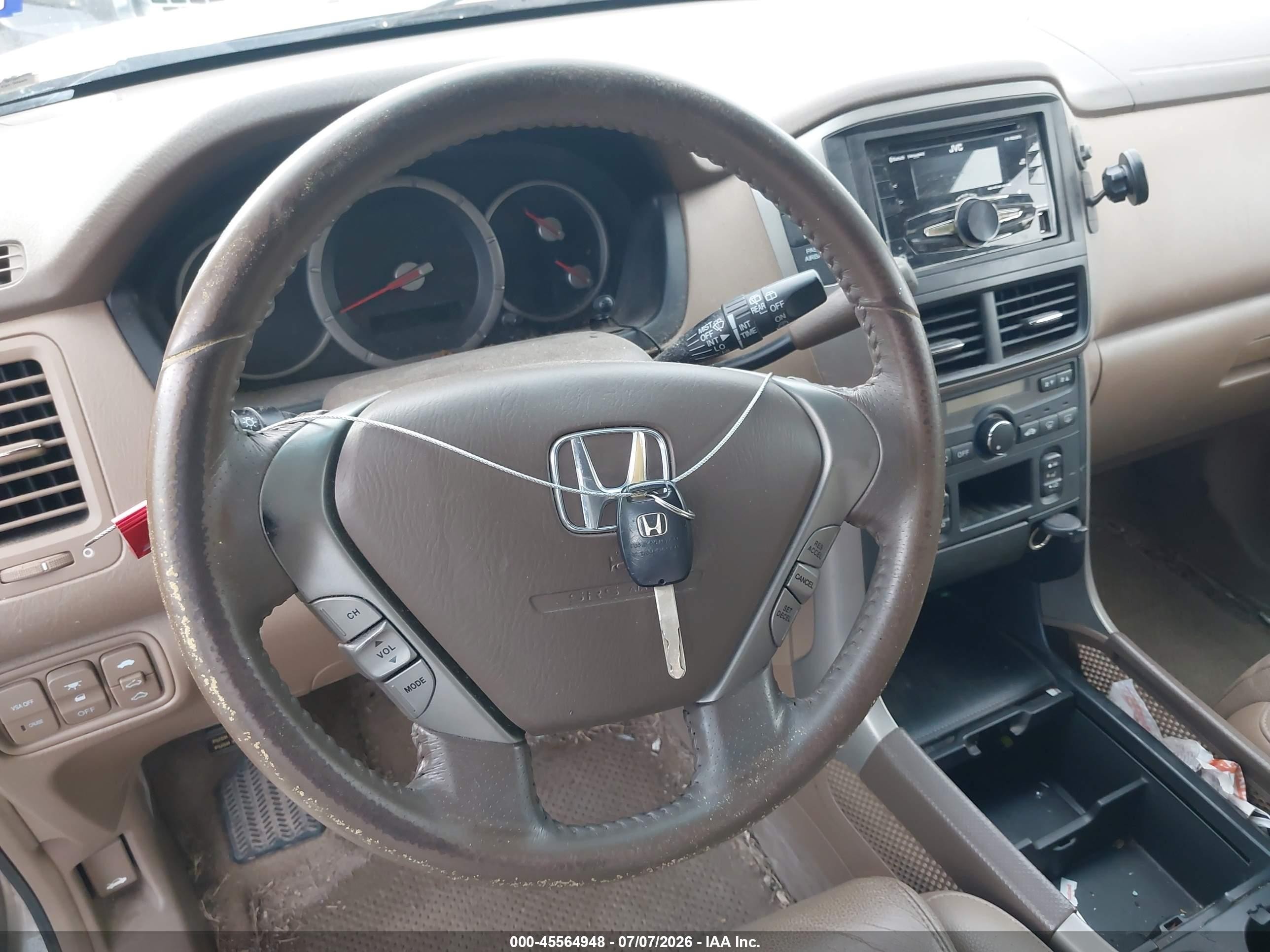 2007 Honda Pilot Ex-l Gold vin: 2HKYF185X7H540153