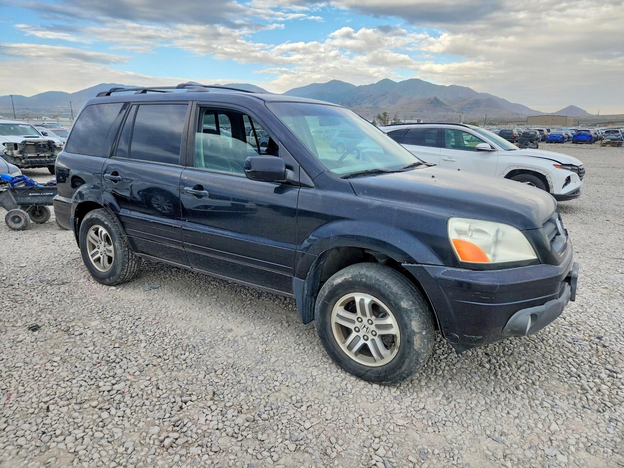 2003 Honda Pilot Exl Black vin: 2HKYF18603H533764