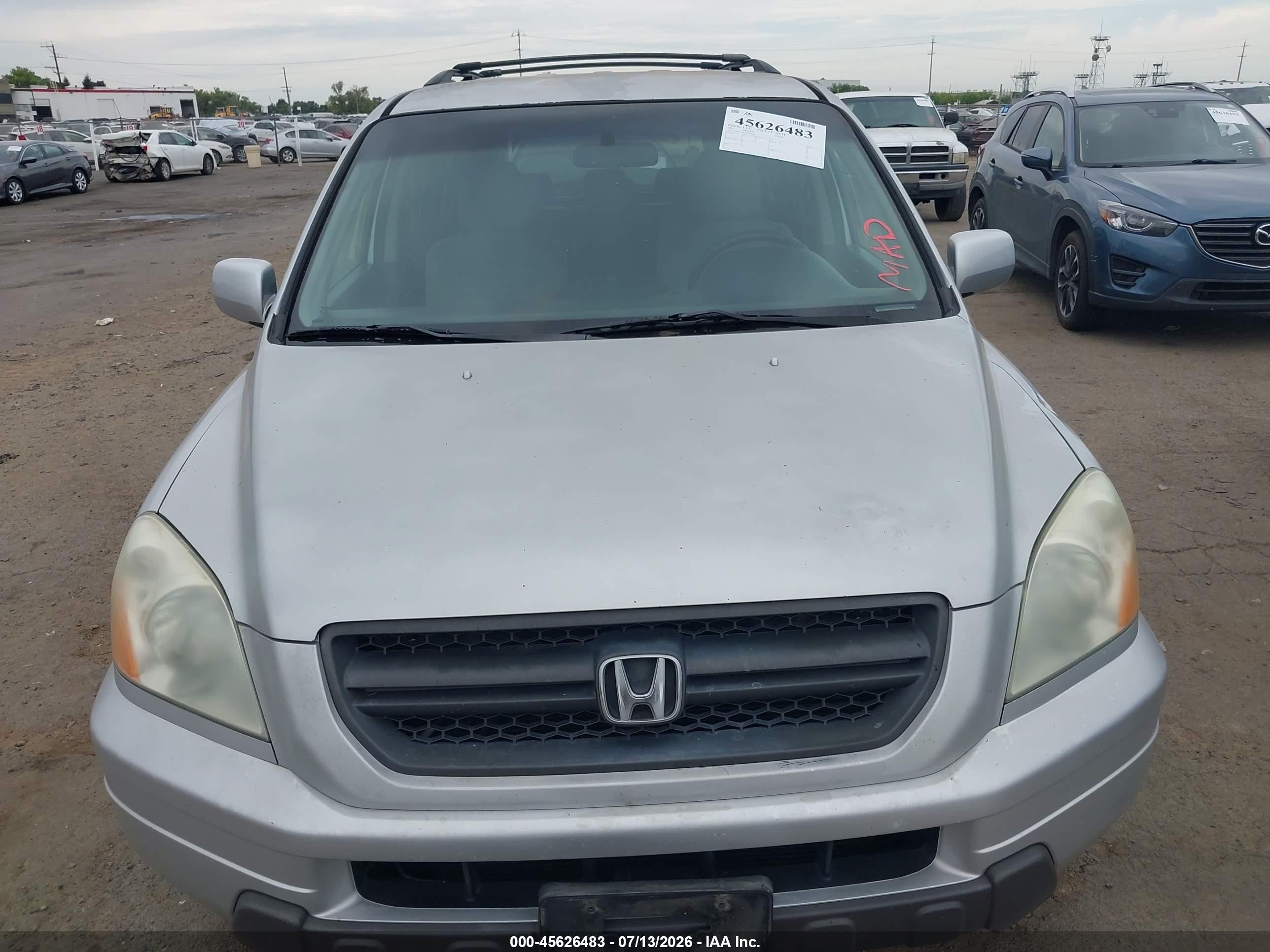 2003 Honda Pilot Ex-l Серебряный vin: 2HKYF18603H580499