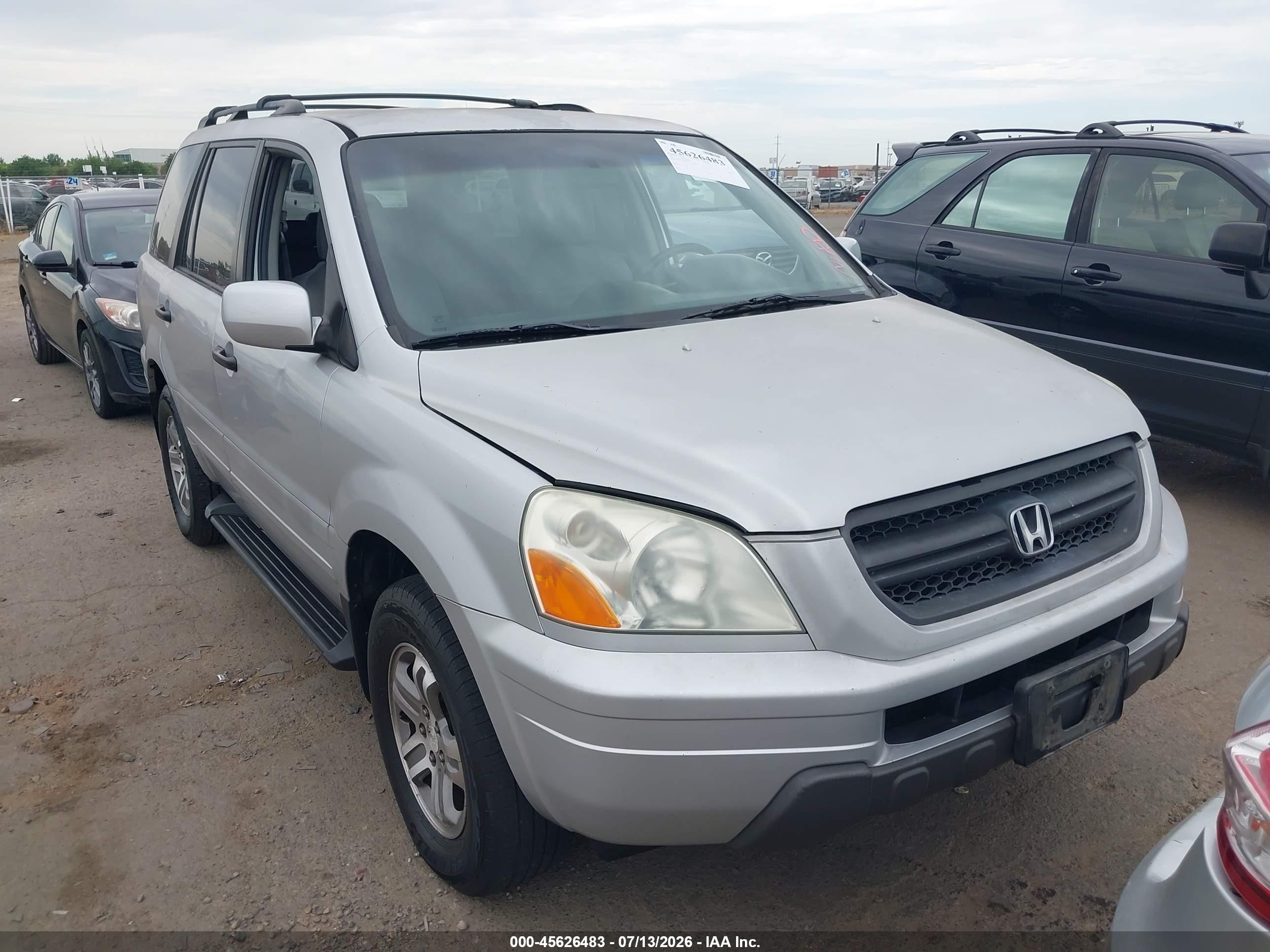 2003 Honda Pilot Ex-l Серебряный vin: 2HKYF18603H580499