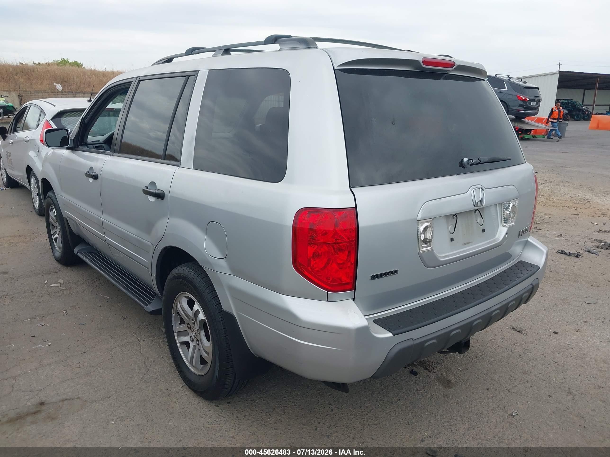 2003 Honda Pilot Ex-l Серебряный vin: 2HKYF18603H580499