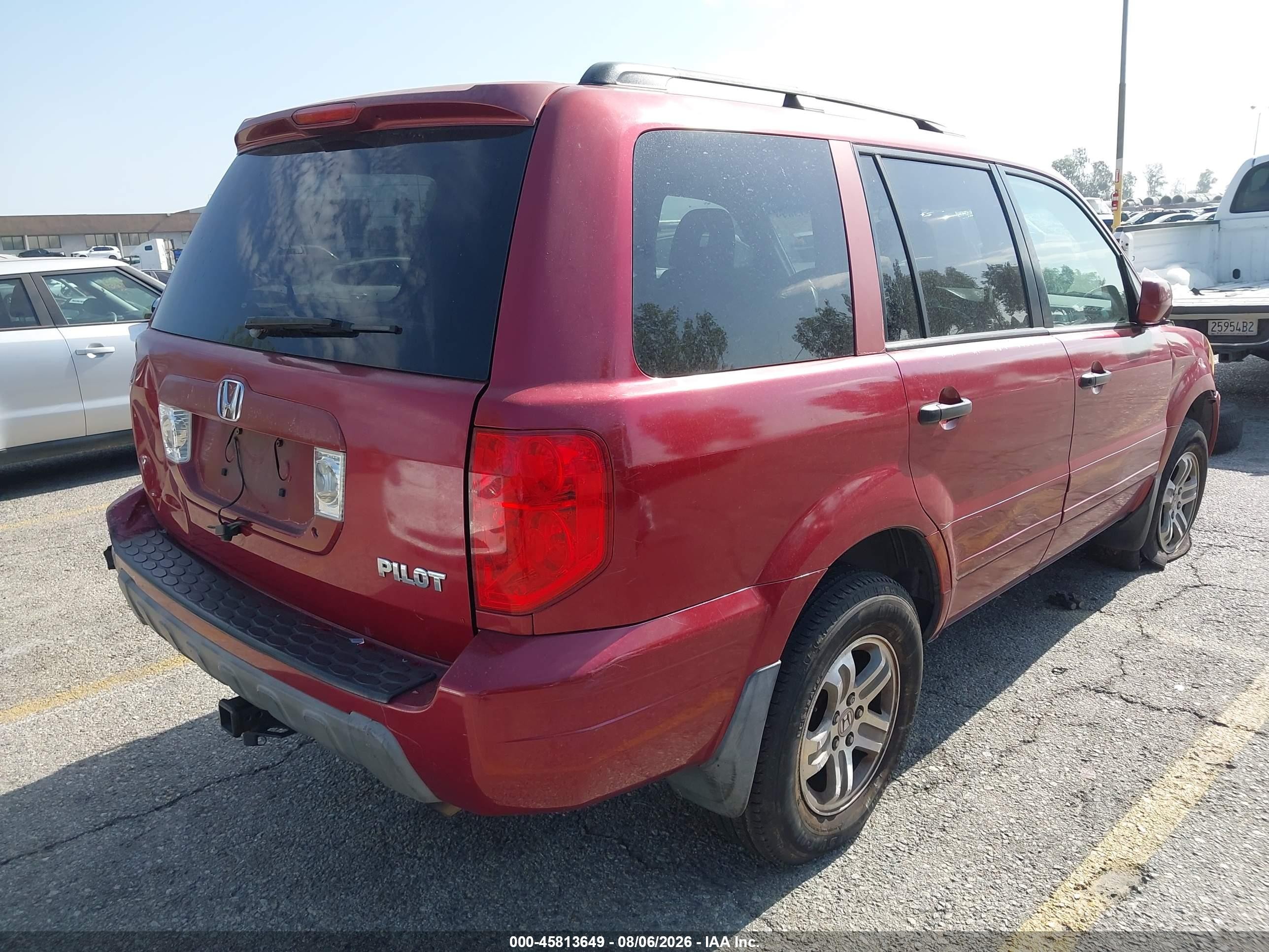 2003 Honda Pilot Ex-l Красный vin: 2HKYF18603H606910