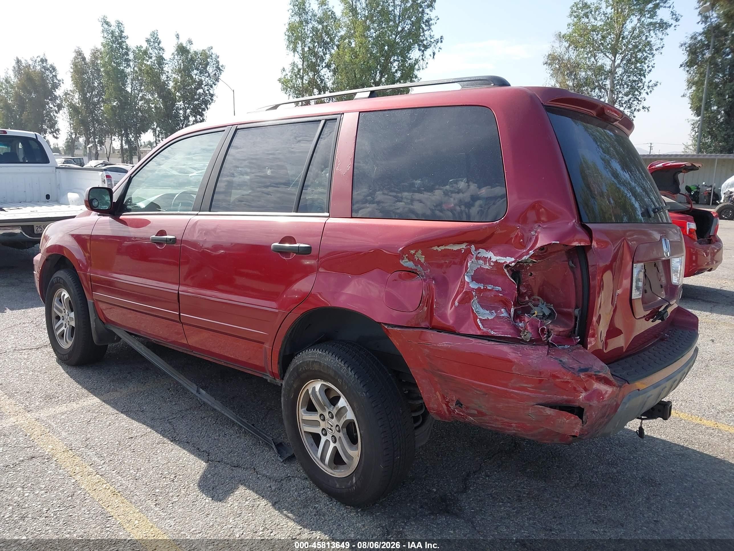 2003 Honda Pilot Ex-l Красный vin: 2HKYF18603H606910