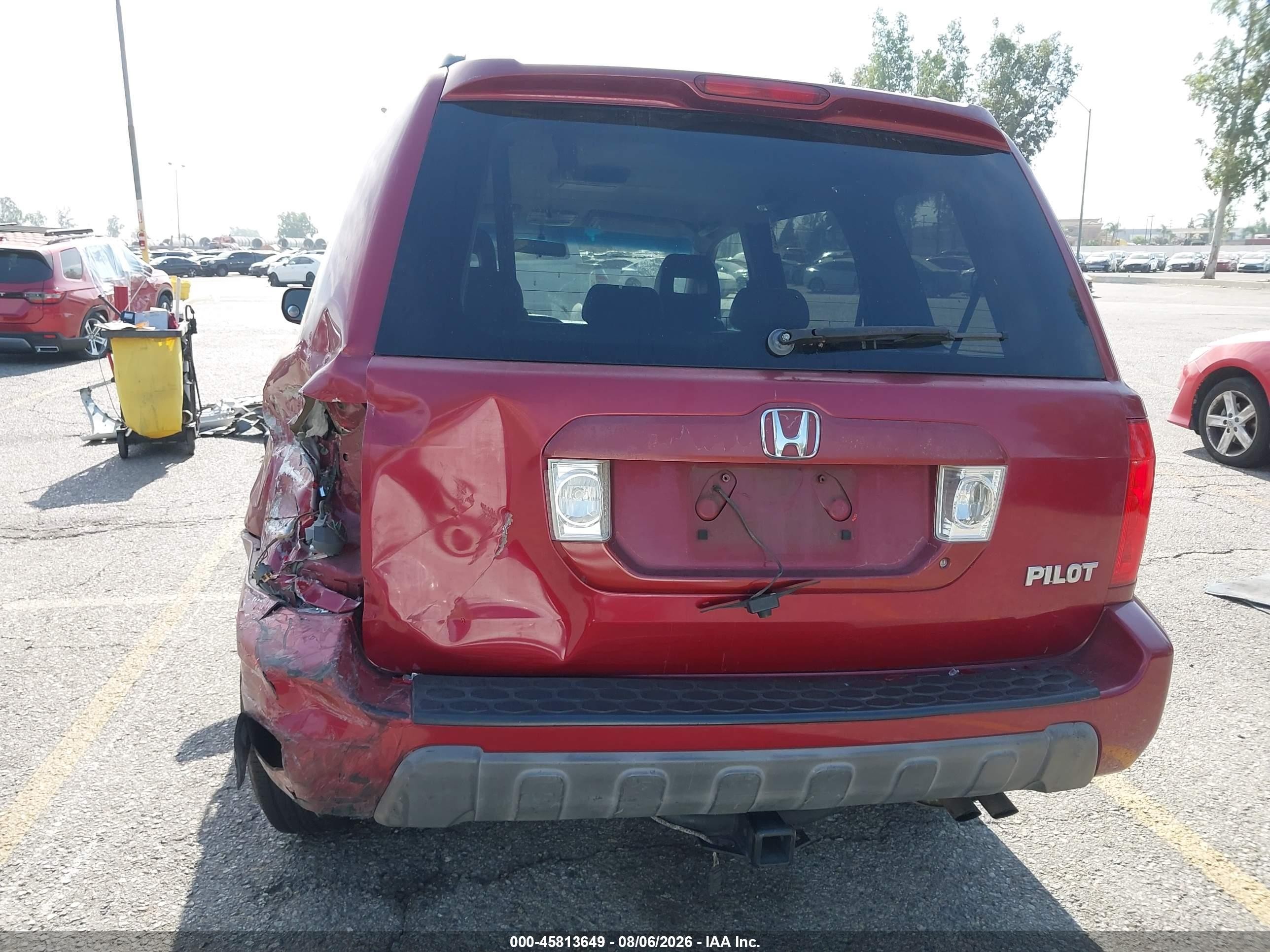 2003 Honda Pilot Ex-l Красный vin: 2HKYF18603H606910