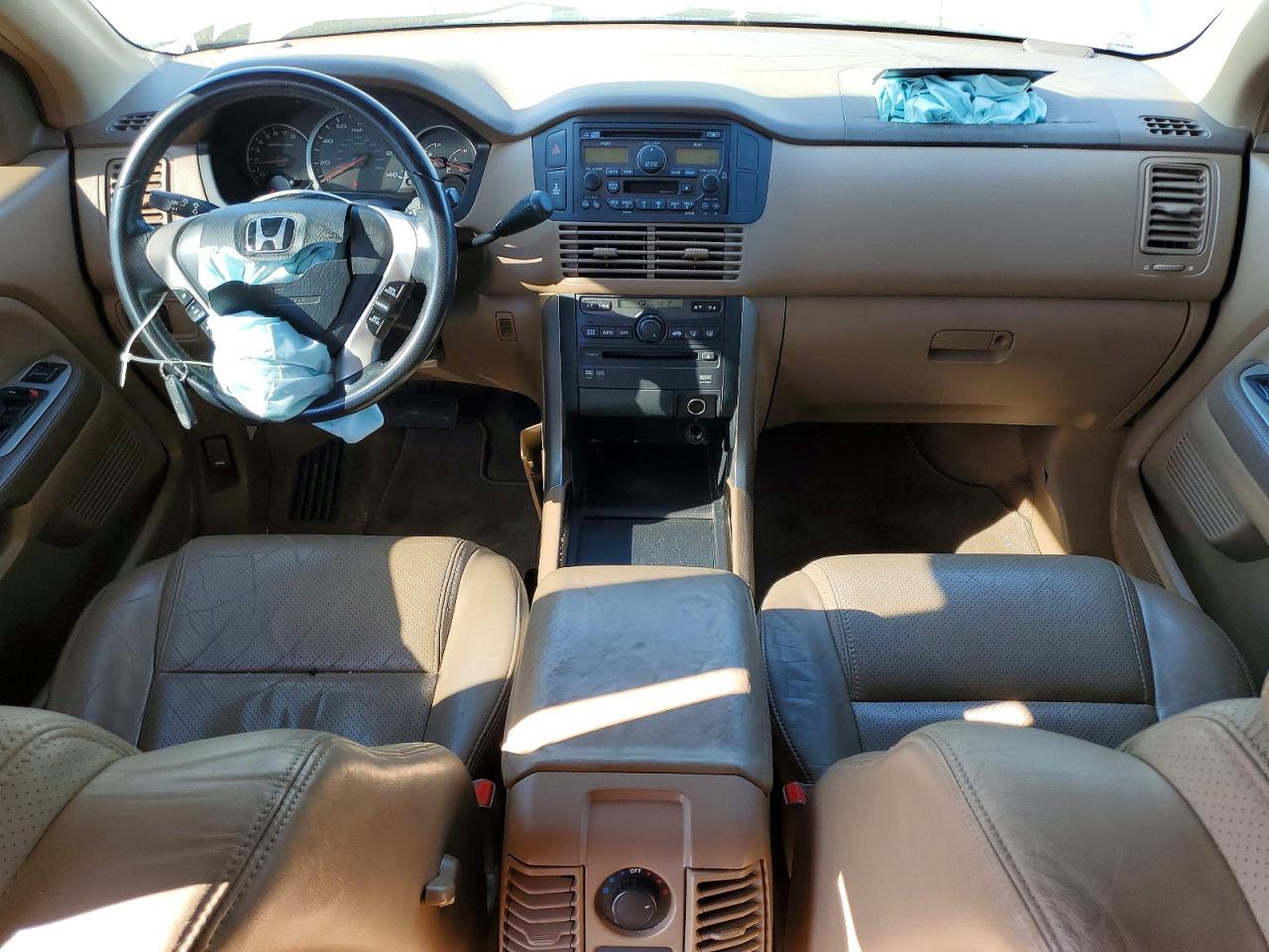2003 Honda Pilot Exl Beige vin: 2HKYF18603H617583