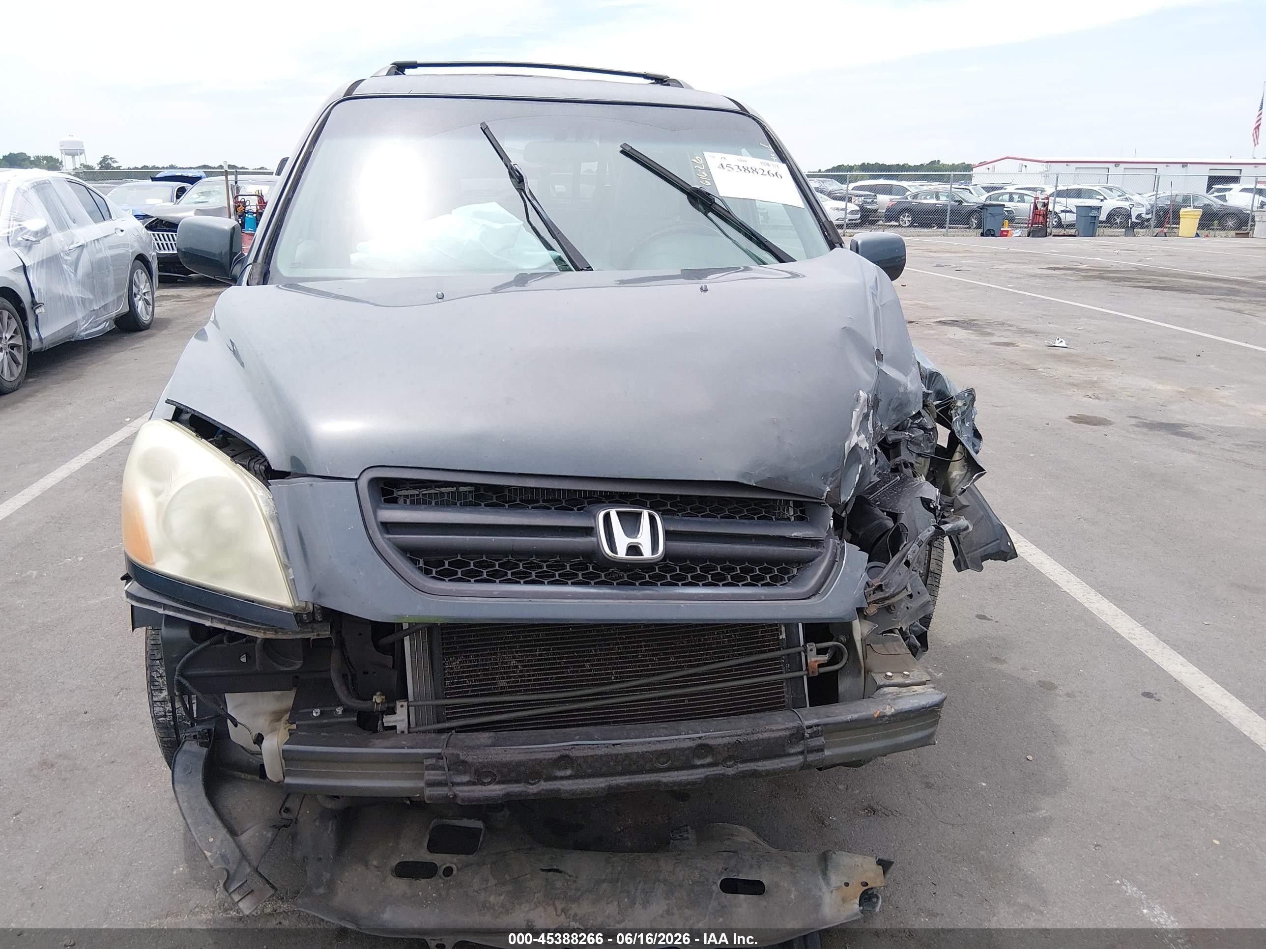 2004 Honda Pilot Ex-l Gray vin: 2HKYF18604H590399