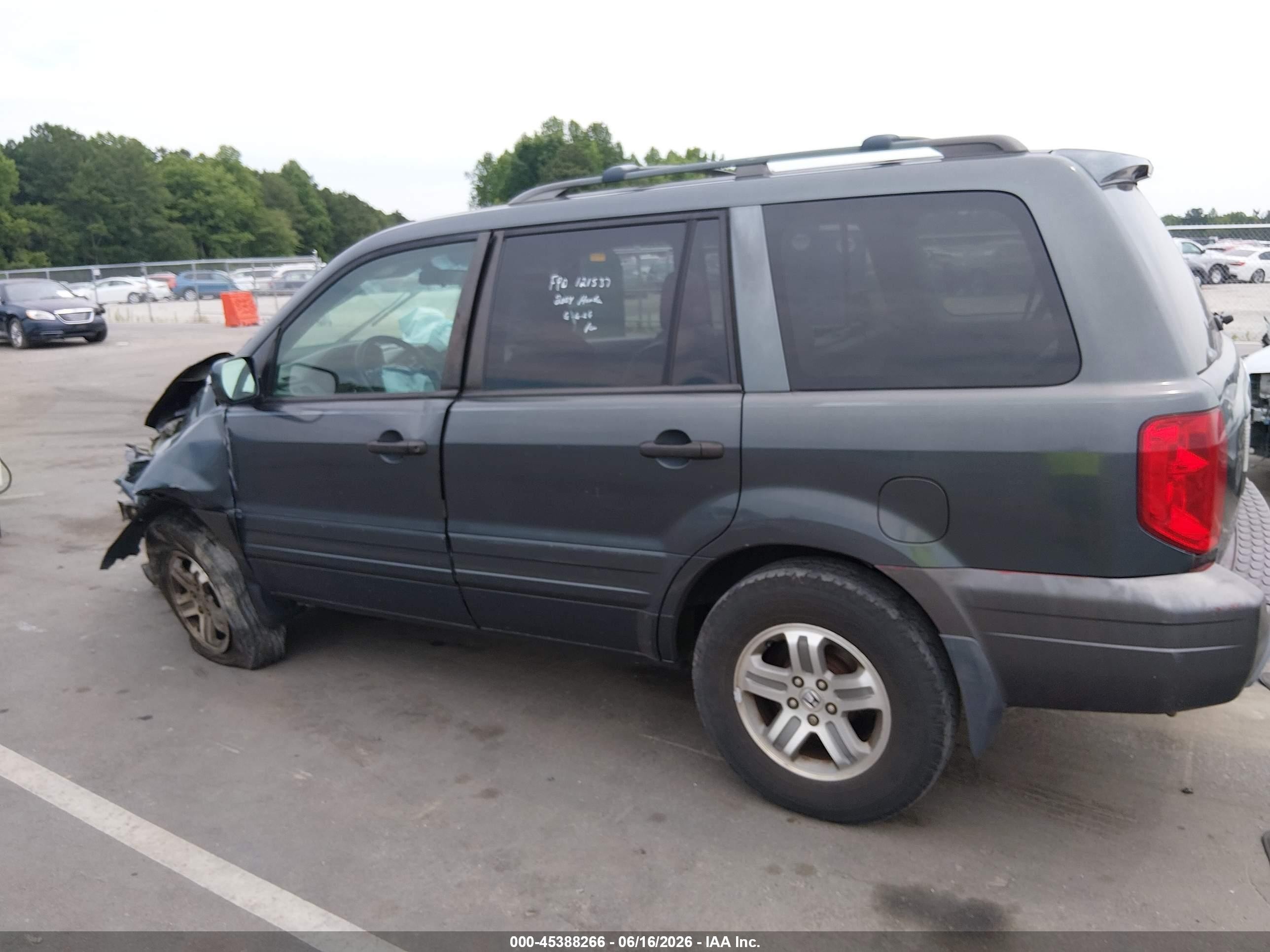 2004 Honda Pilot Ex-l Gray vin: 2HKYF18604H590399