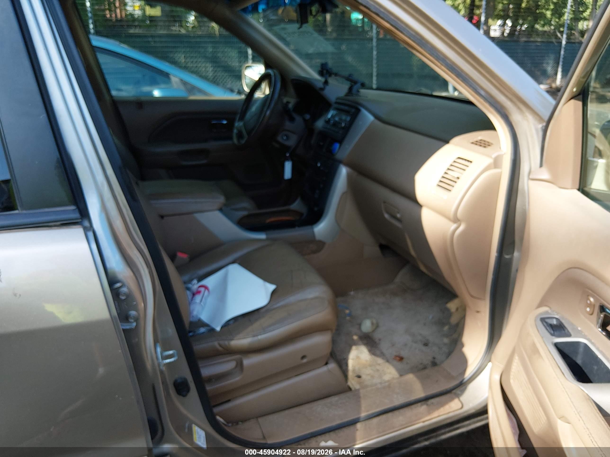 2006 Honda Pilot Ex-l Золотой vin: 2HKYF18606H536040