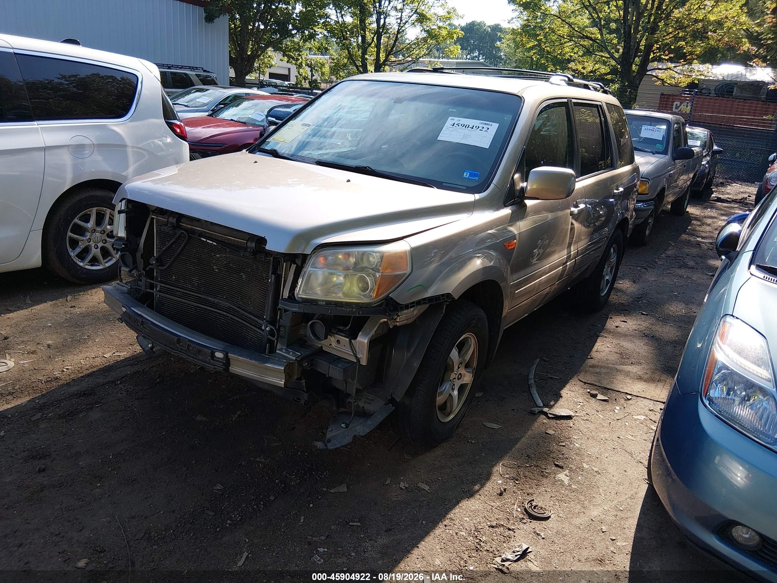 2006 Honda Pilot Ex-l Золотой vin: 2HKYF18606H536040