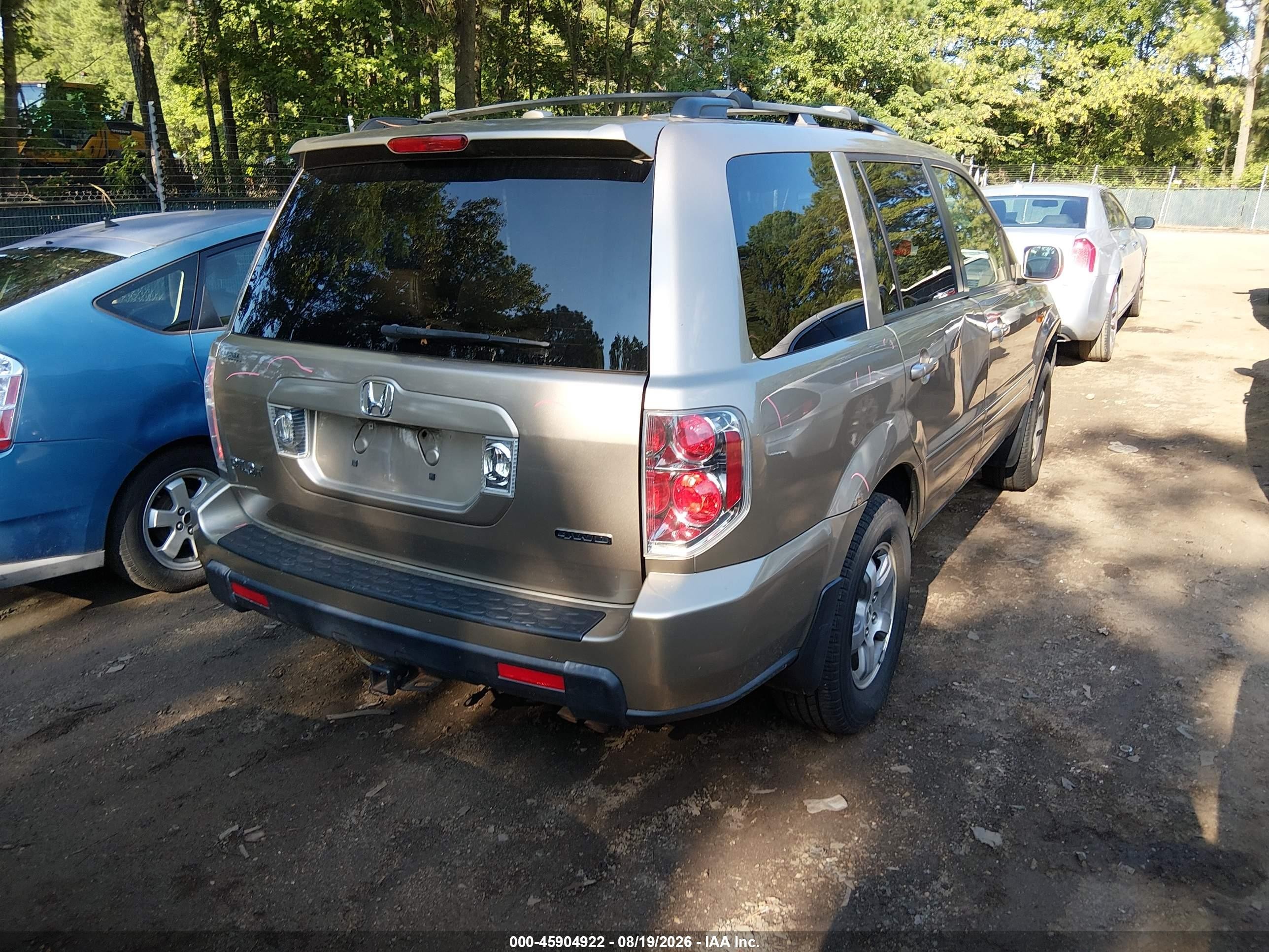 2006 Honda Pilot Ex-l Золотой vin: 2HKYF18606H536040