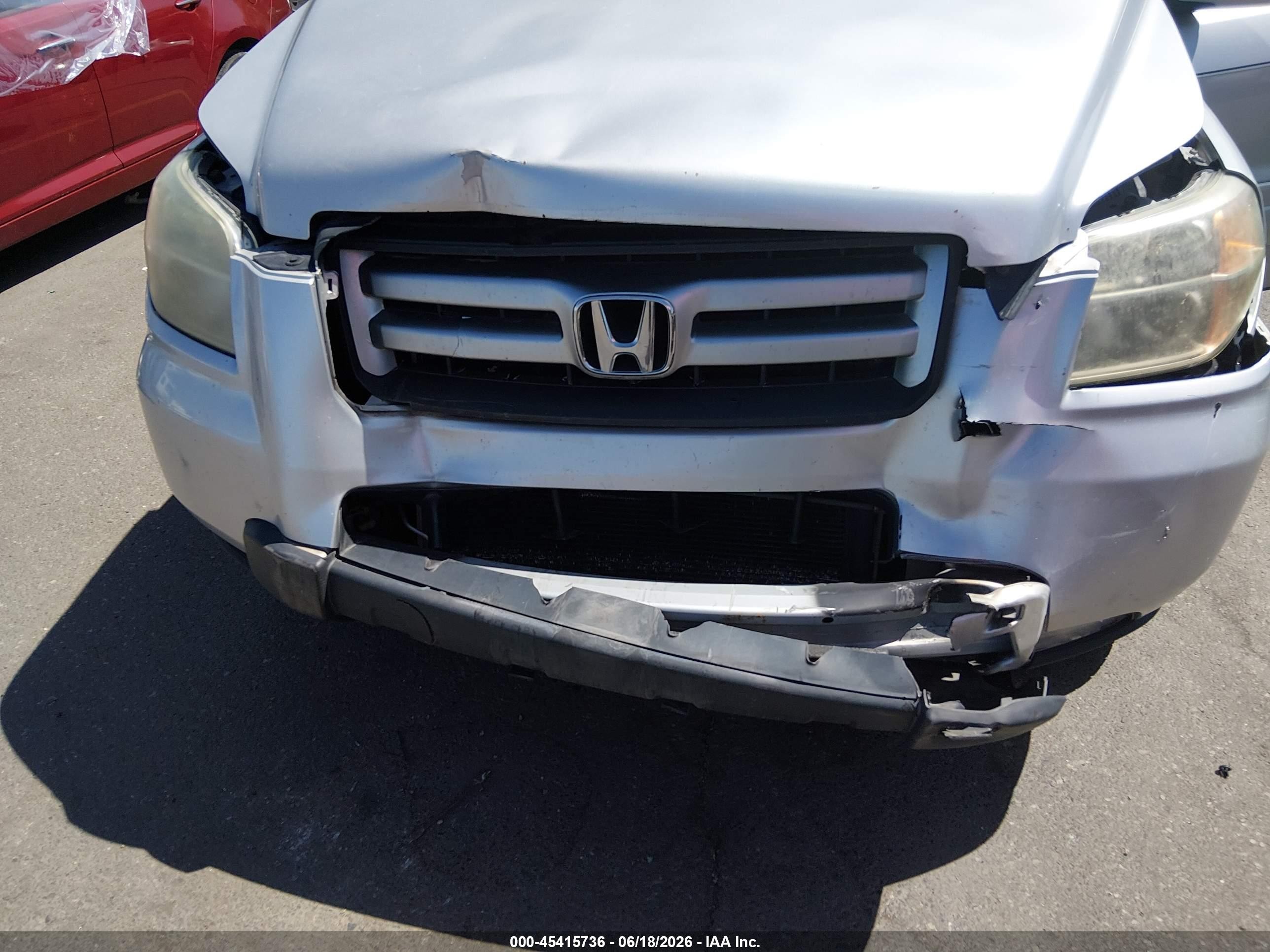 2006 Honda Pilot Ex-l Серебряный vin: 2HKYF18606H551623
