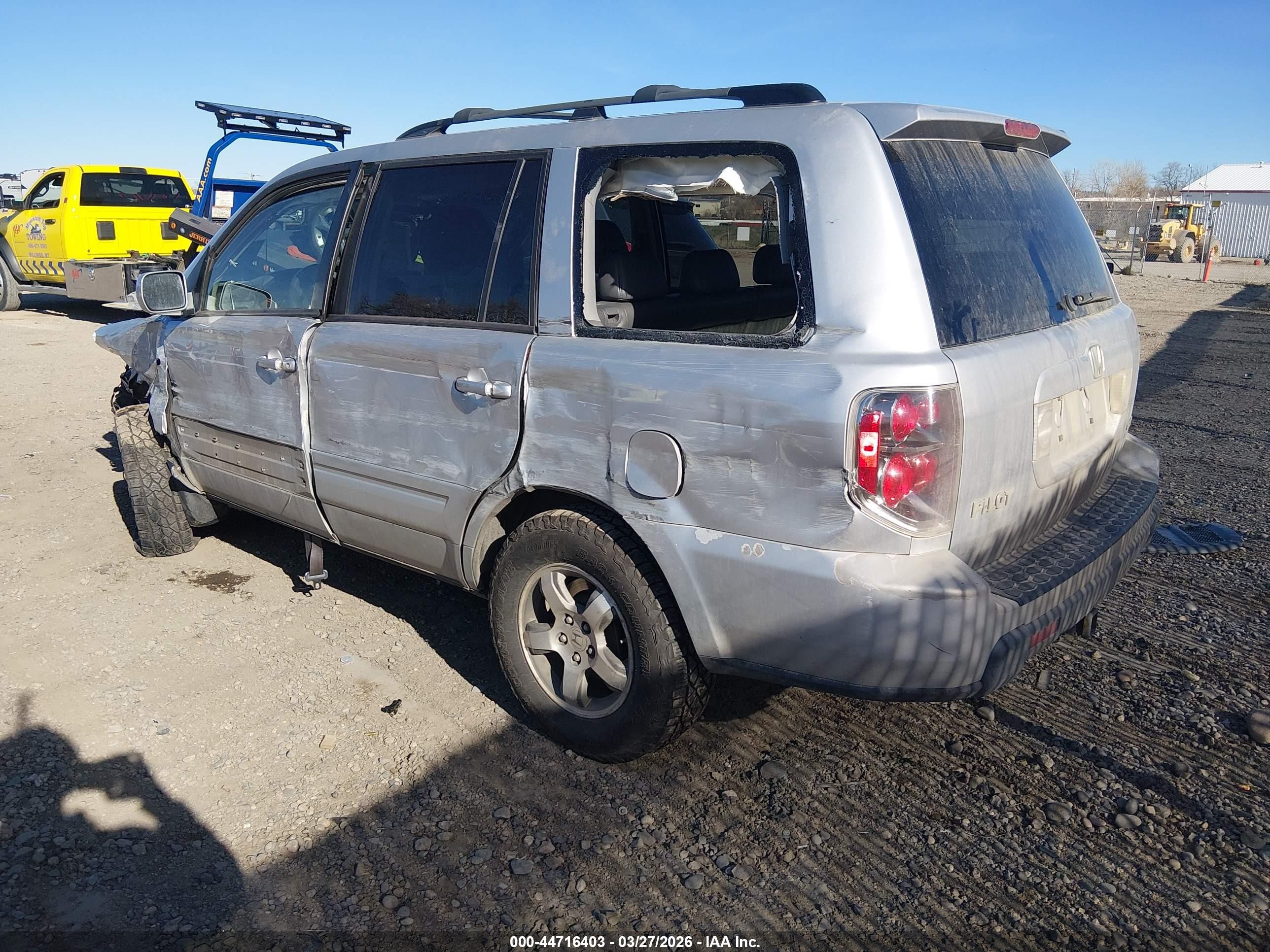 2007 Honda Pilot Ex-l Silver vin: 2HKYF18607H538548