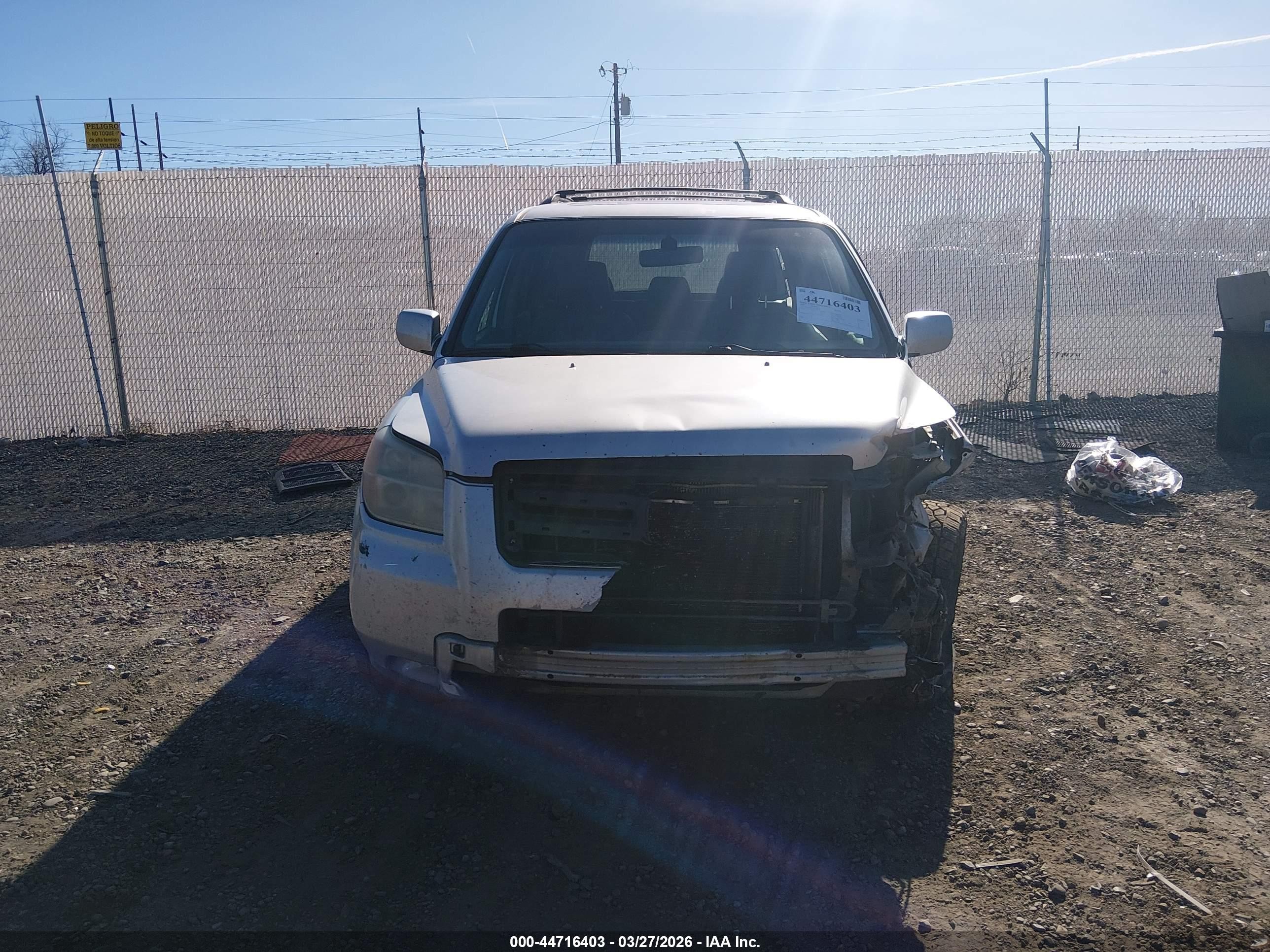 2007 Honda Pilot Ex-l Silver vin: 2HKYF18607H538548