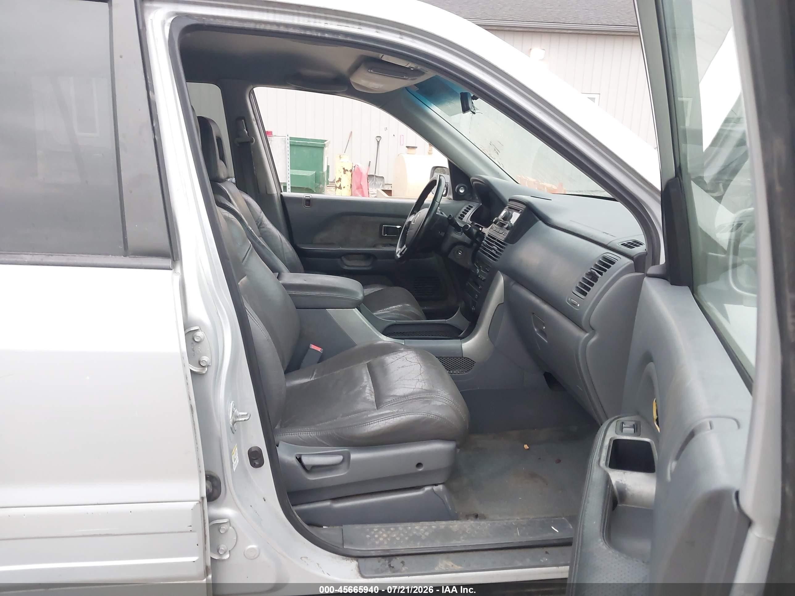 2003 Honda Pilot Ex-l Silver vin: 2HKYF18613H503222