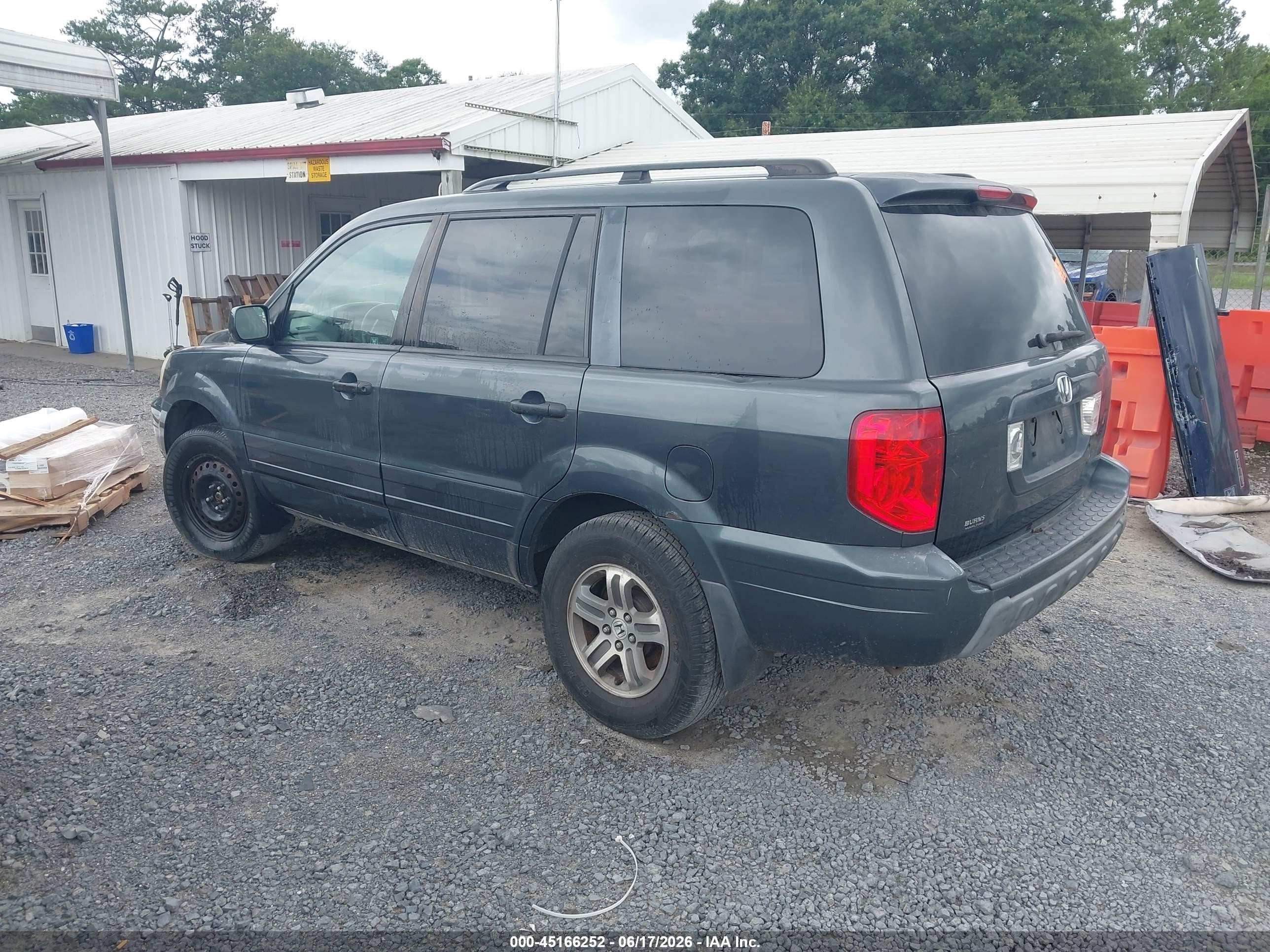 2004 Honda Pilot Ex-l Gray vin: 2HKYF18614H509264