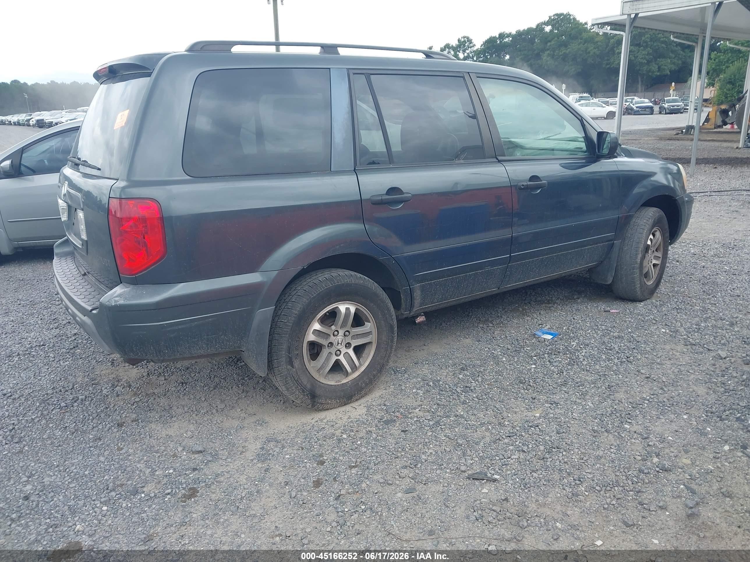 2004 Honda Pilot Ex-l Gray vin: 2HKYF18614H509264
