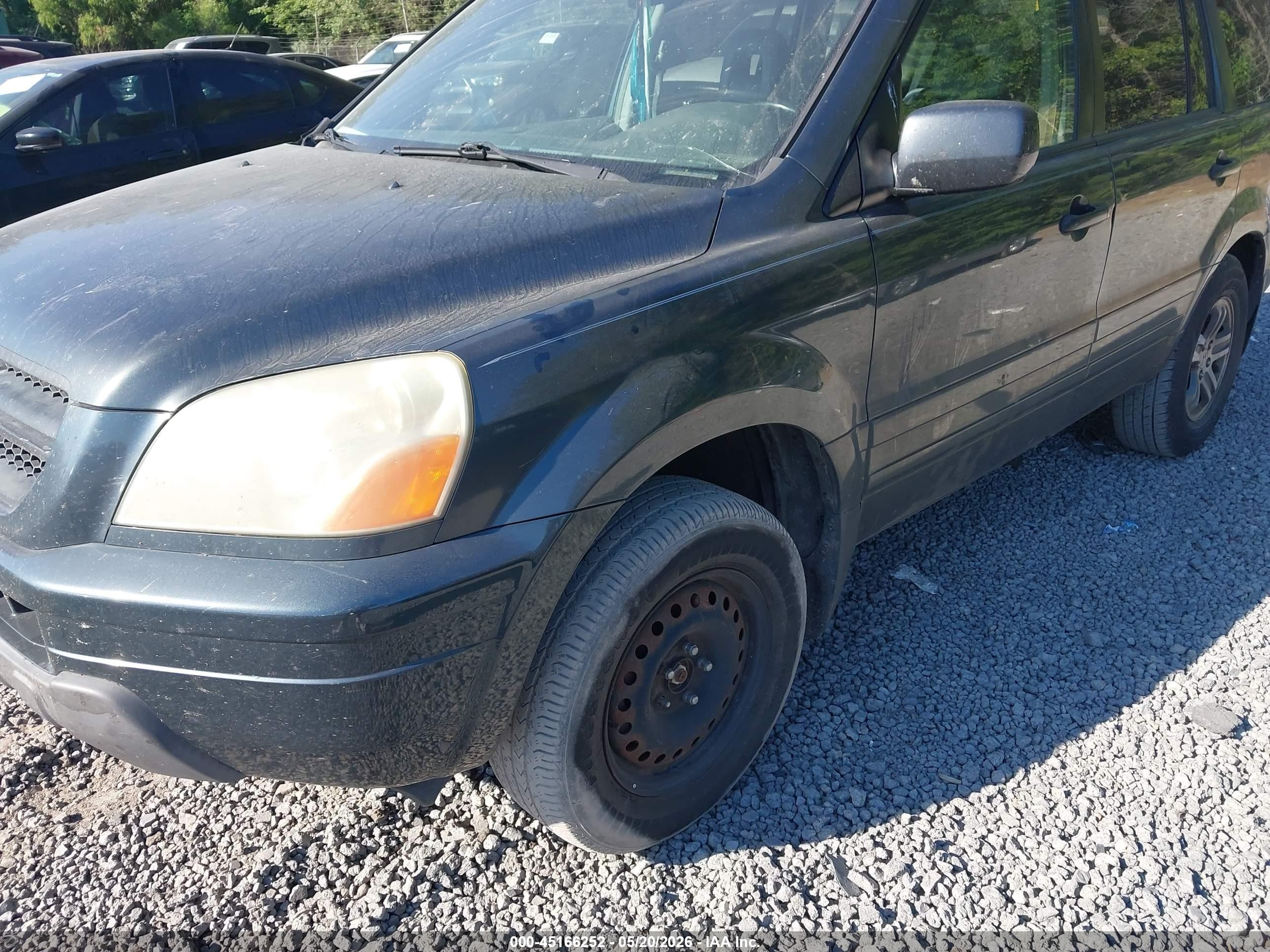 2004 Honda Pilot Ex-l Gray vin: 2HKYF18614H509264