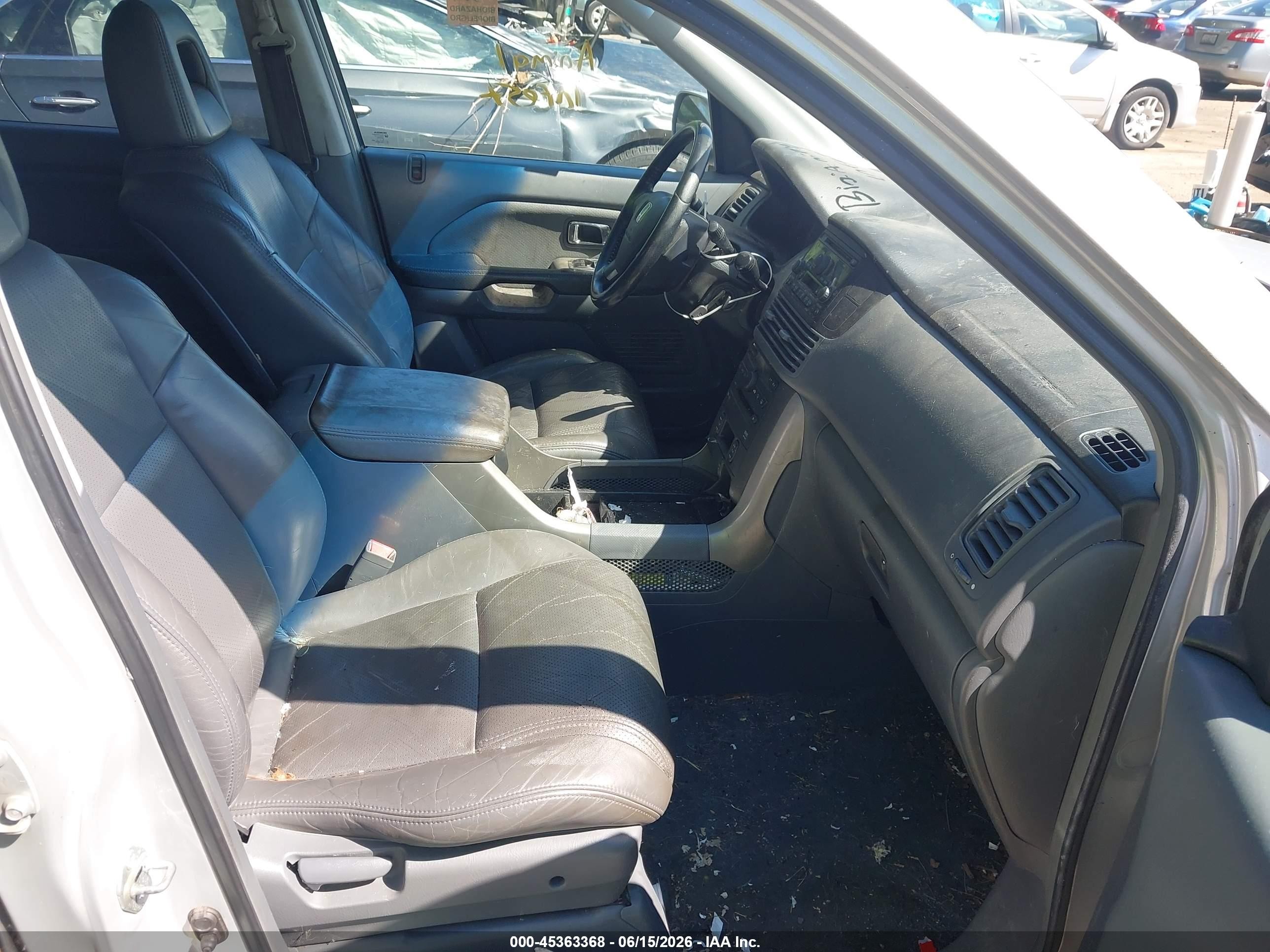 2004 Honda Pilot Ex-l Silver vin: 2HKYF18614H613558