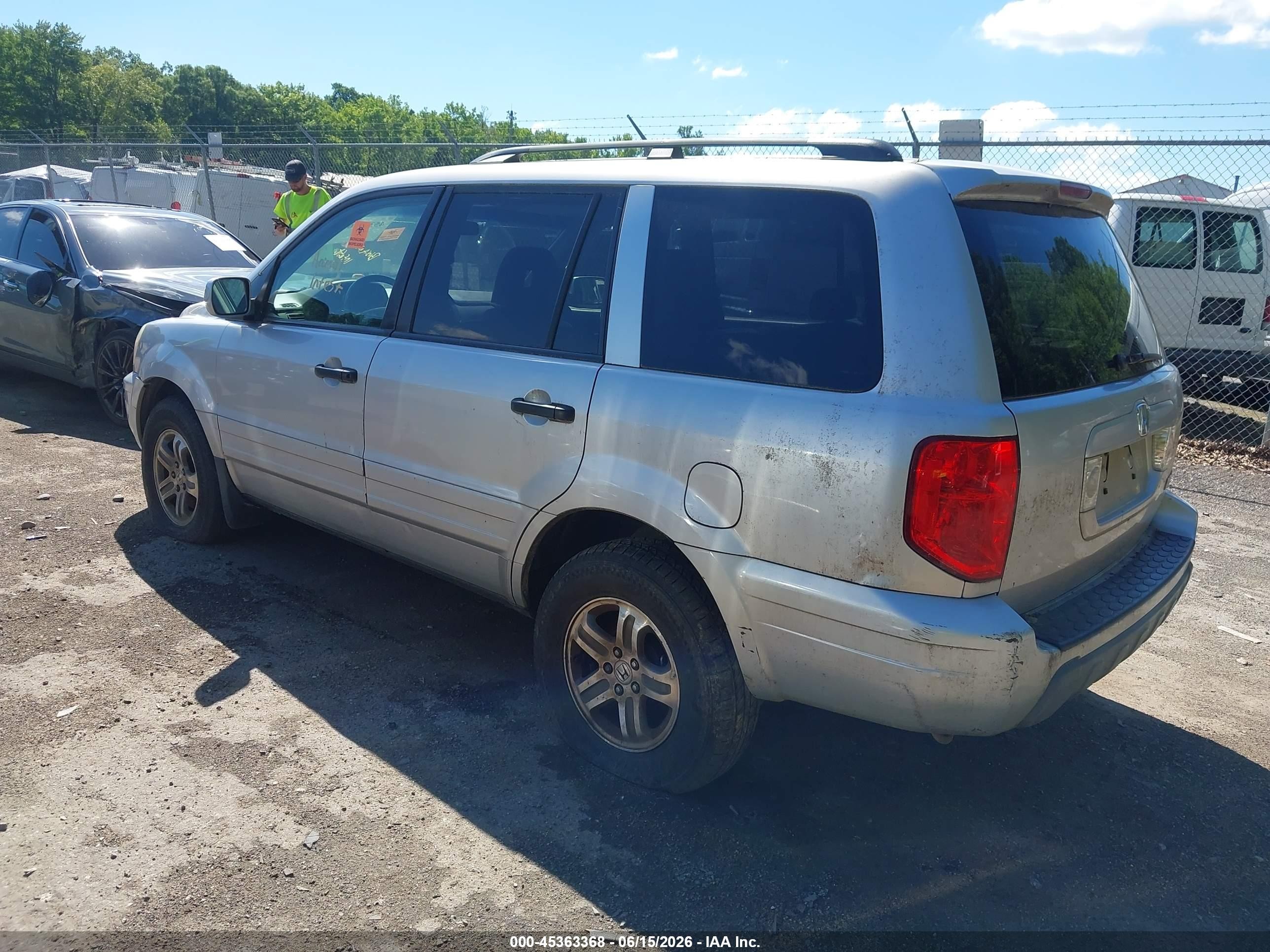 2004 Honda Pilot Ex-l Silver vin: 2HKYF18614H613558