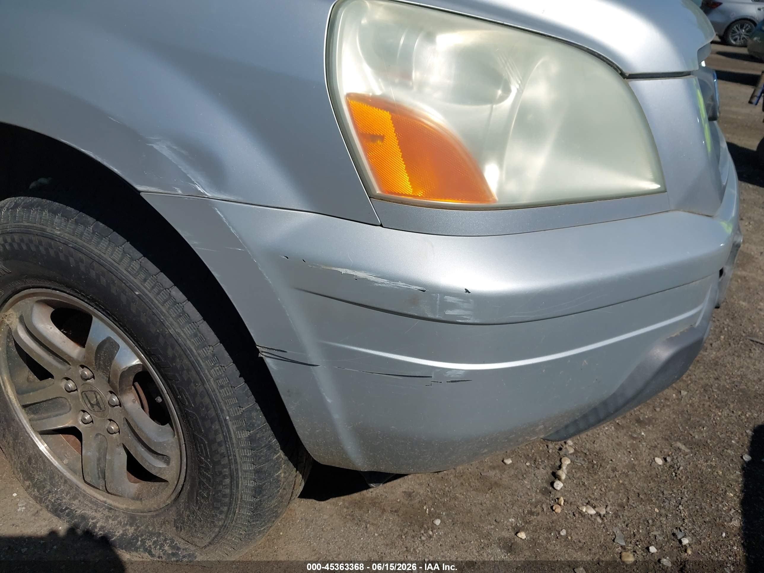 2004 Honda Pilot Ex-l Silver vin: 2HKYF18614H613558