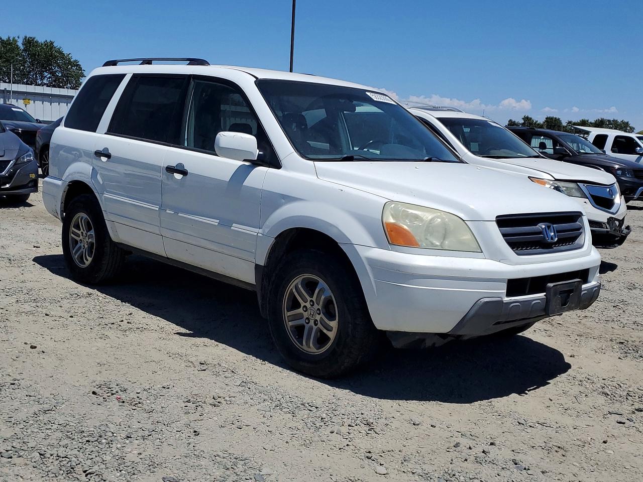 2004 Honda Pilot Exl White vin: 2HKYF18614H615441